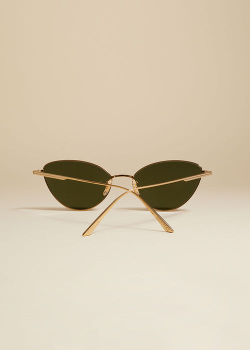 The KHAITE x Oliver Peoples 1998C in Gold and Vibrant Green