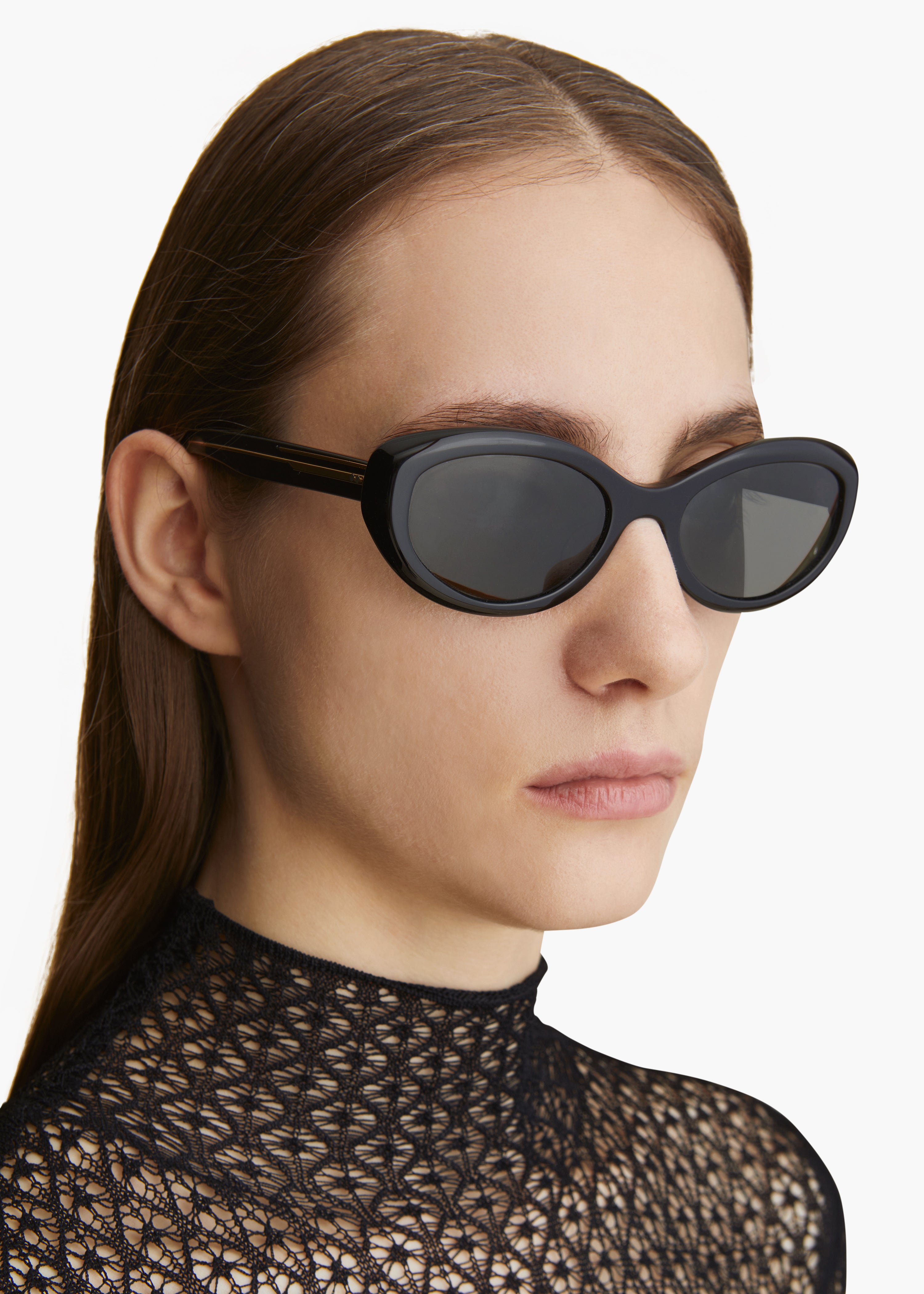 KHAITE x Oliver Peoples 1969C in Black Styled View