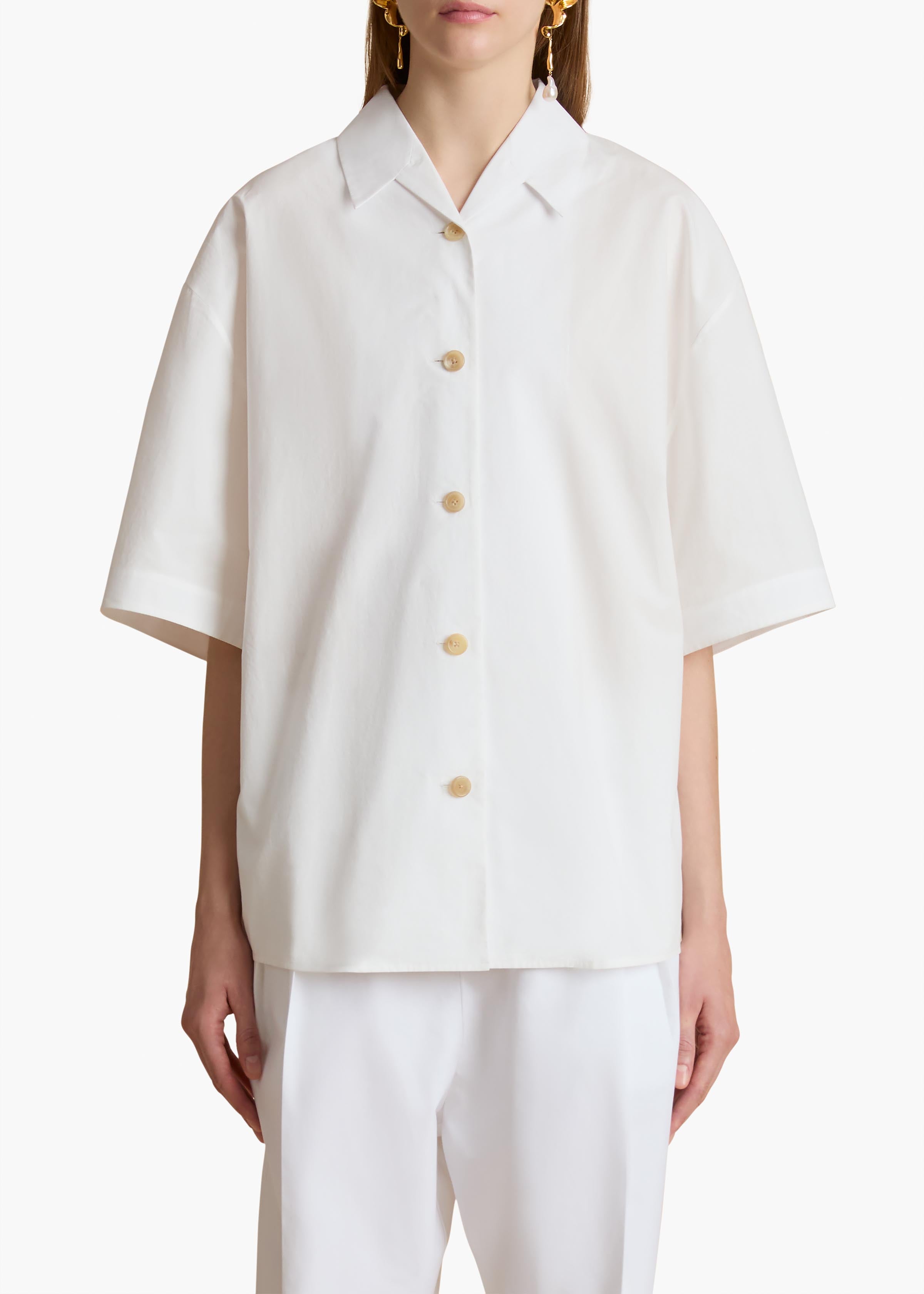 Owen Top in White FRONT VIEW