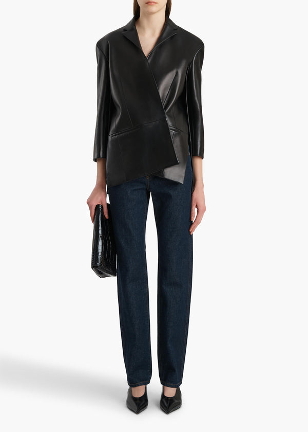 PALTO JACKET BLACK LEATHER 62311012 200 A STYLED