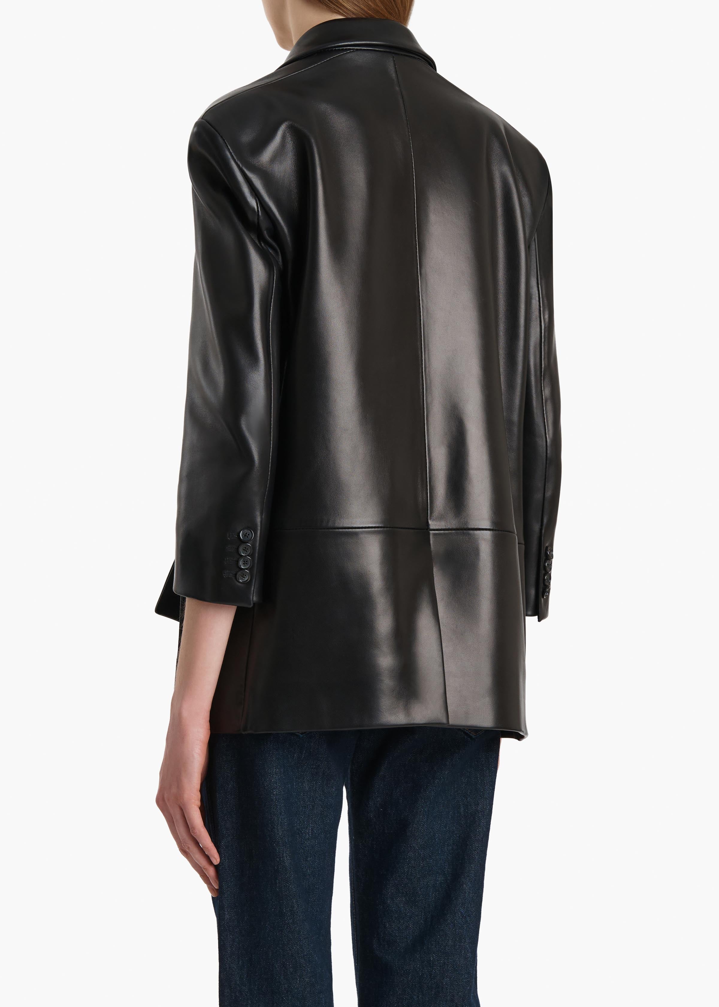Palto Jacket in Black Leather