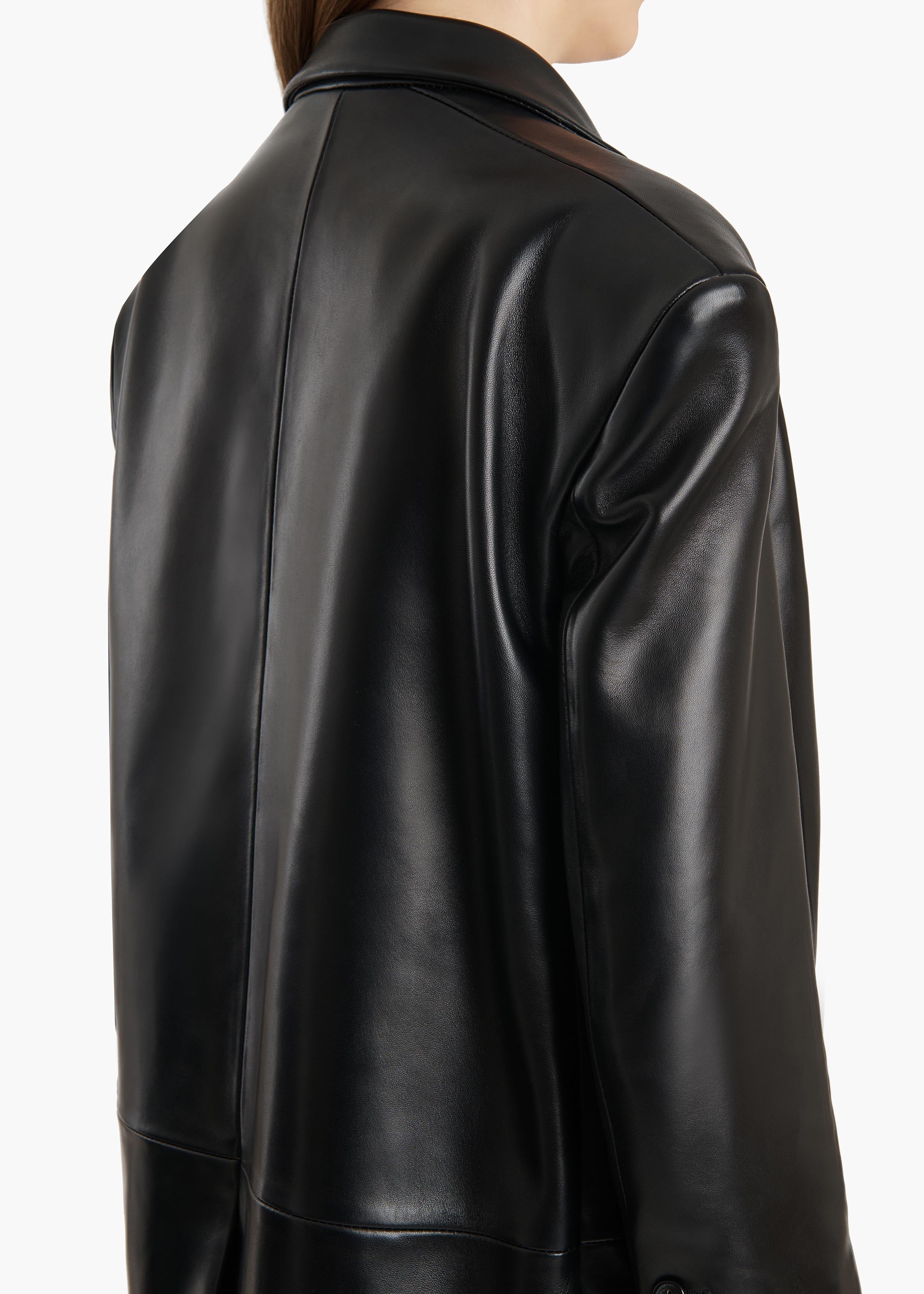 Palto Jacket in Black Leather