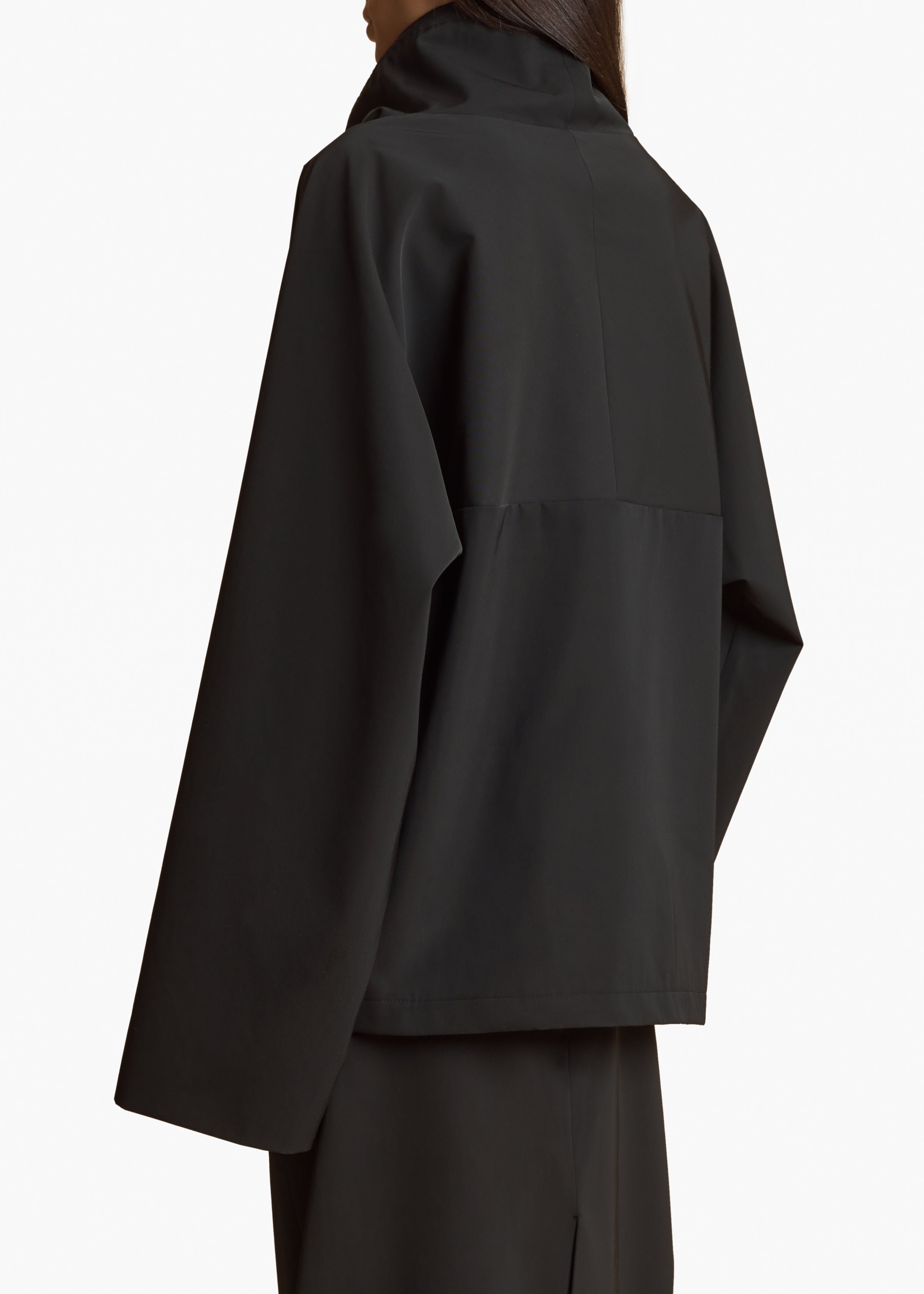 PAULSON JACKET IN BLACK TWILL BACK VIEW