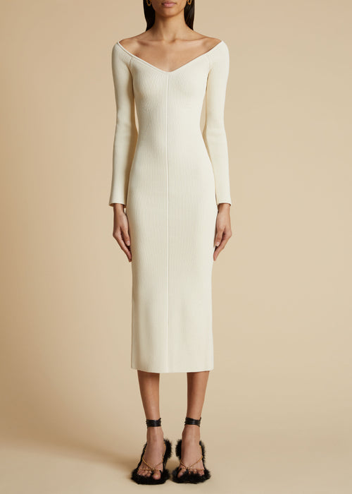 The Pia Dress in Ivory