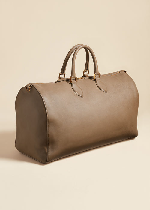 The Pierre Weekender Bag in Toffee Pebbled Leather
