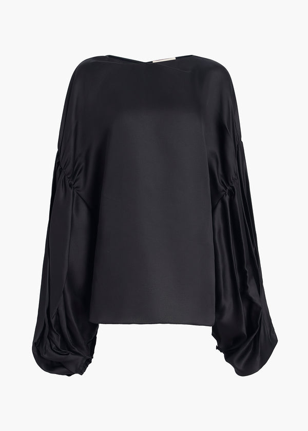 QUICO TOP IN BLACK FLAT VIEW