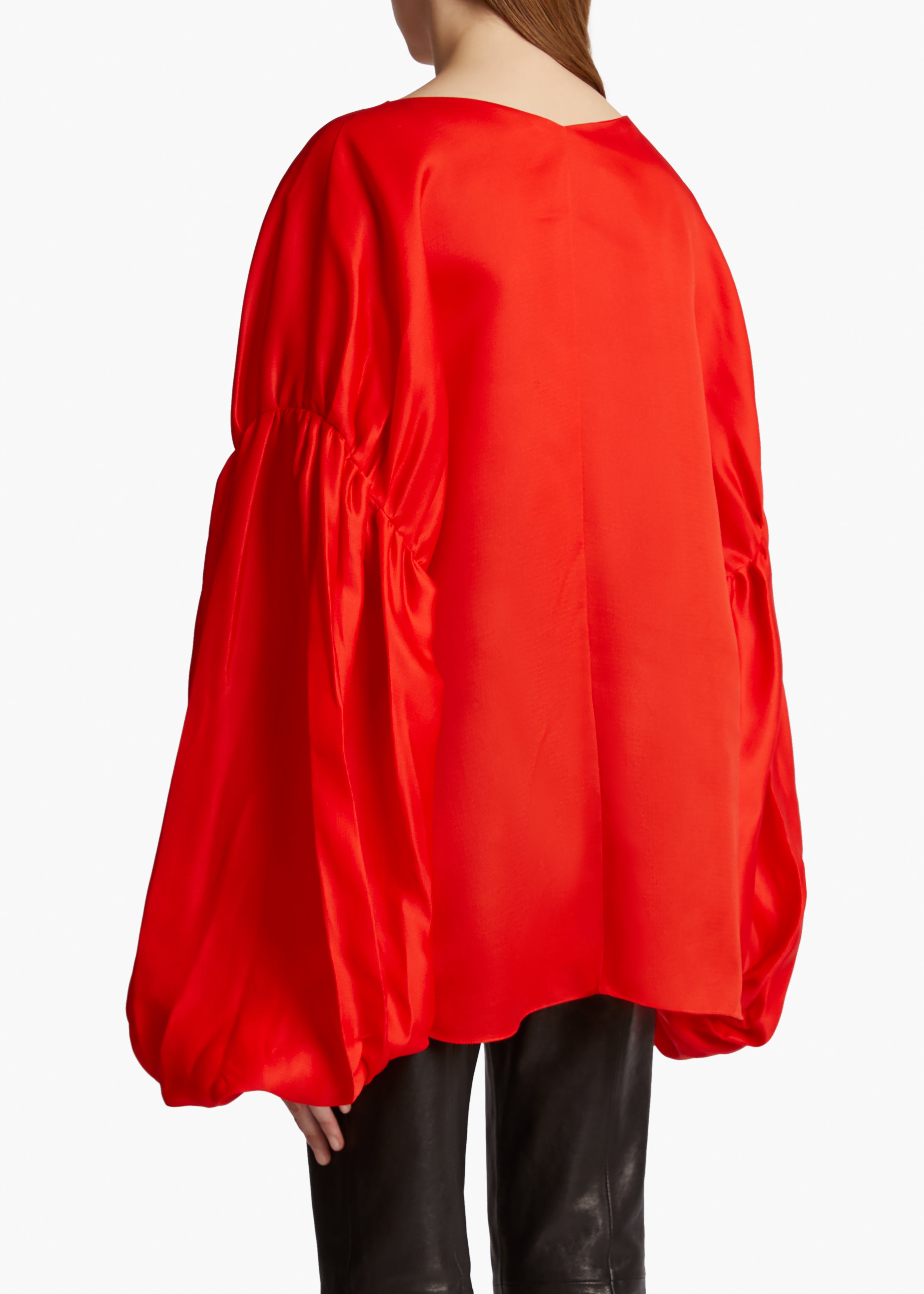 QUICO TOP IN FIRE RED BACK VIEW