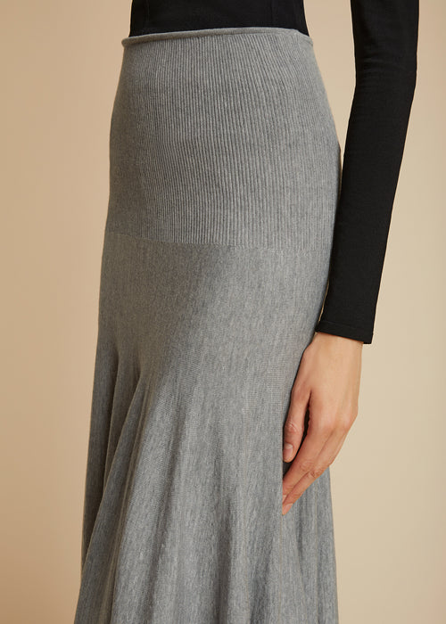 The Remino Skirt in Heather Grey