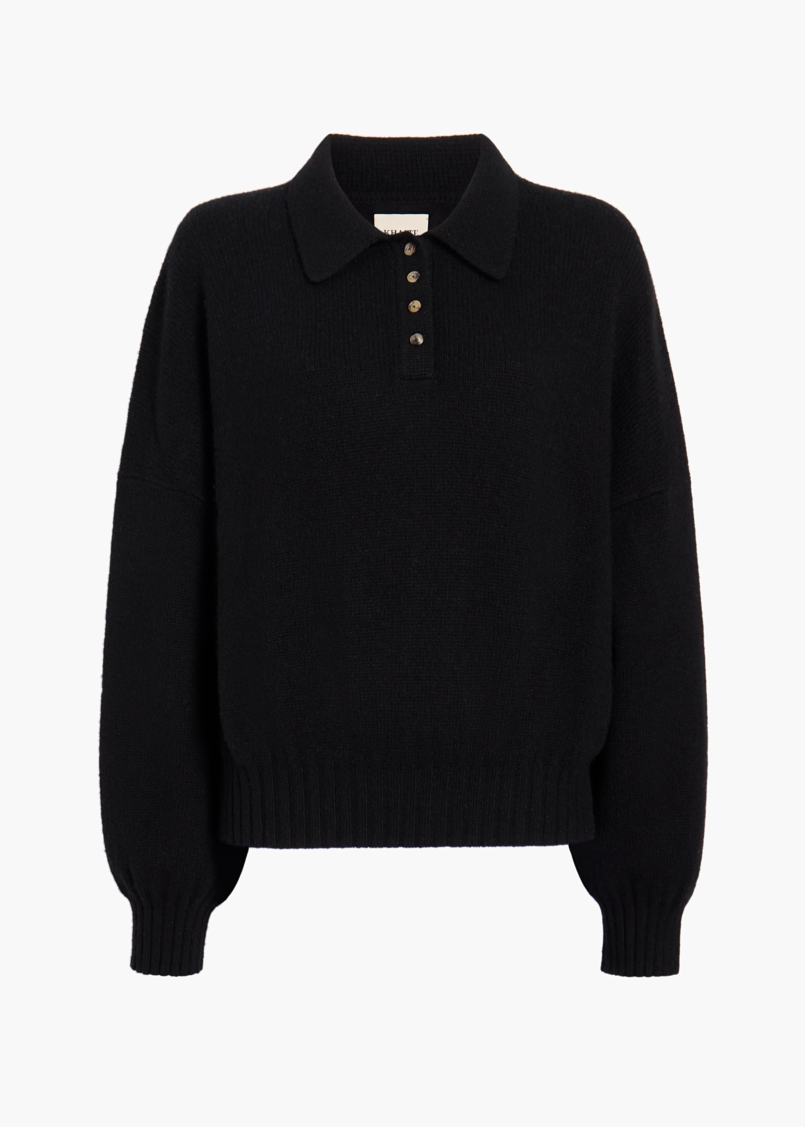 RENE SWEATER IN BLACK FLAT VIEW