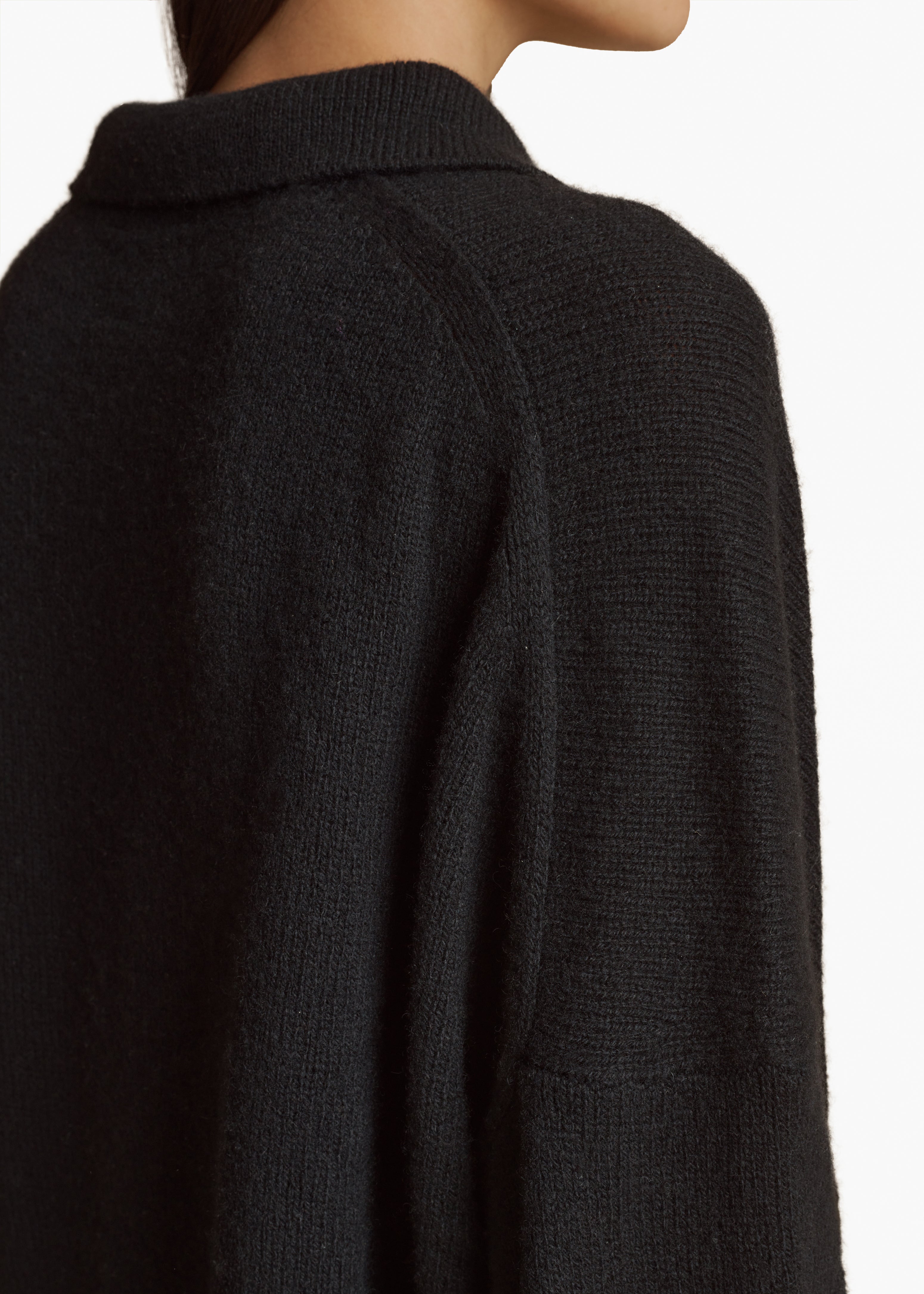 RENE SWEATER IN BLACK DETAILED VIEW 2