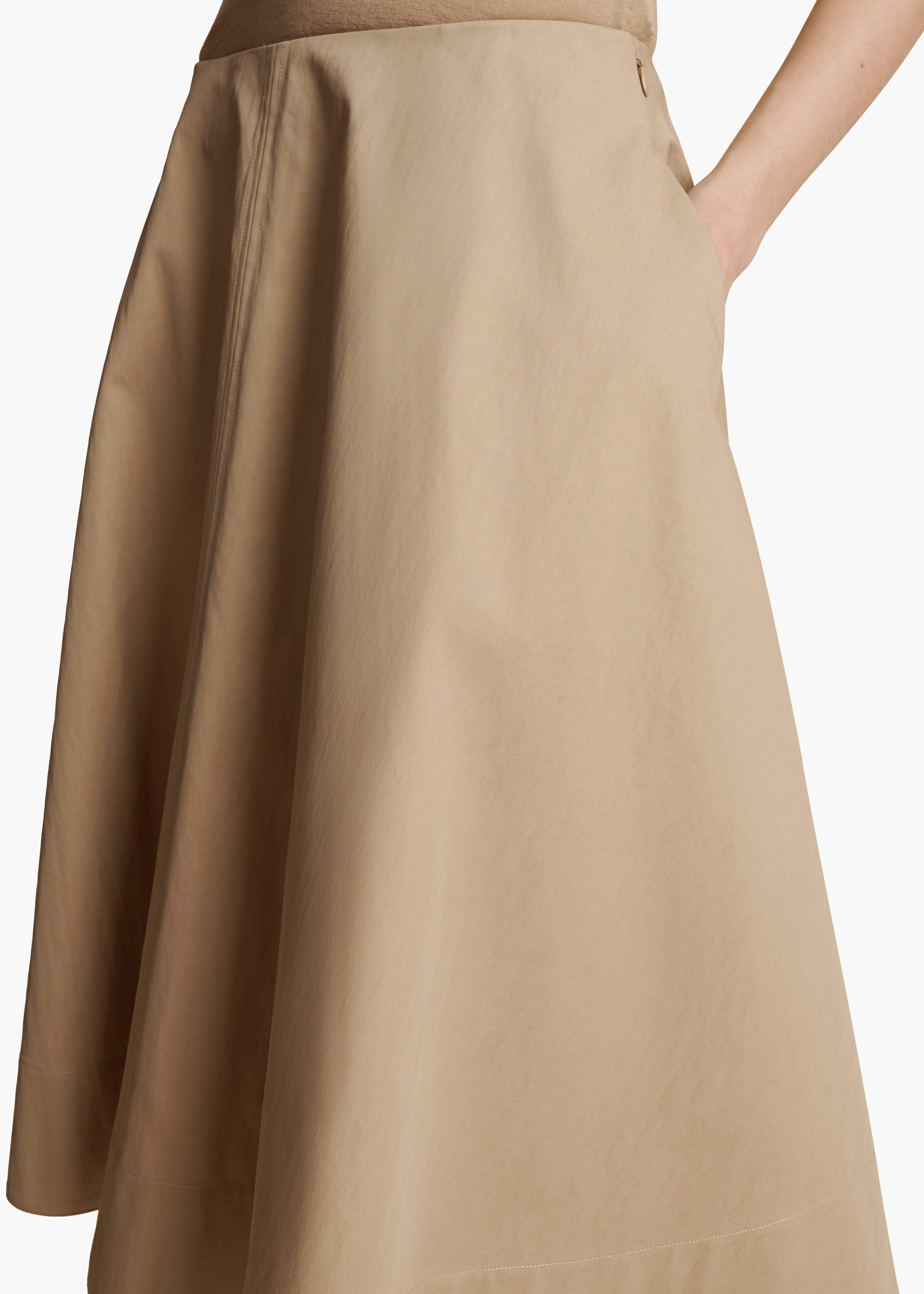 RENTA SKIRT IN BEIGE DETAILED VIEW 2