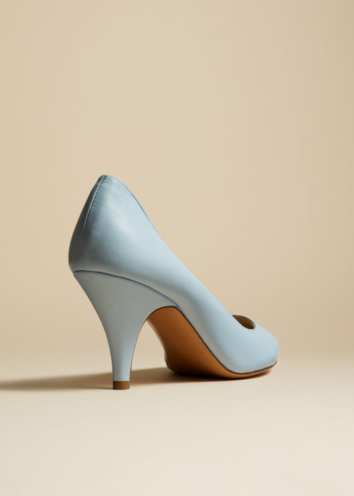 The River Pump in Baby Blue Leather
