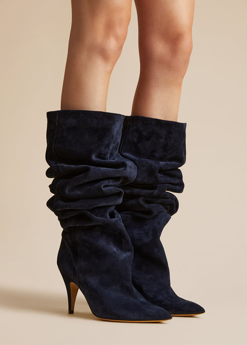 The River Knee-High Boot in Midnight Suede