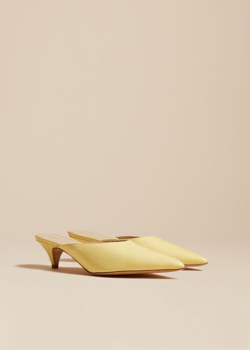 The River Mule in Pale Yellow Leather