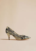 The River Mesh Pump in Natural Python-Embossed Leather