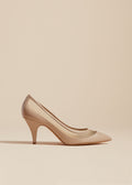 The River Mesh Pump in Beige Leather