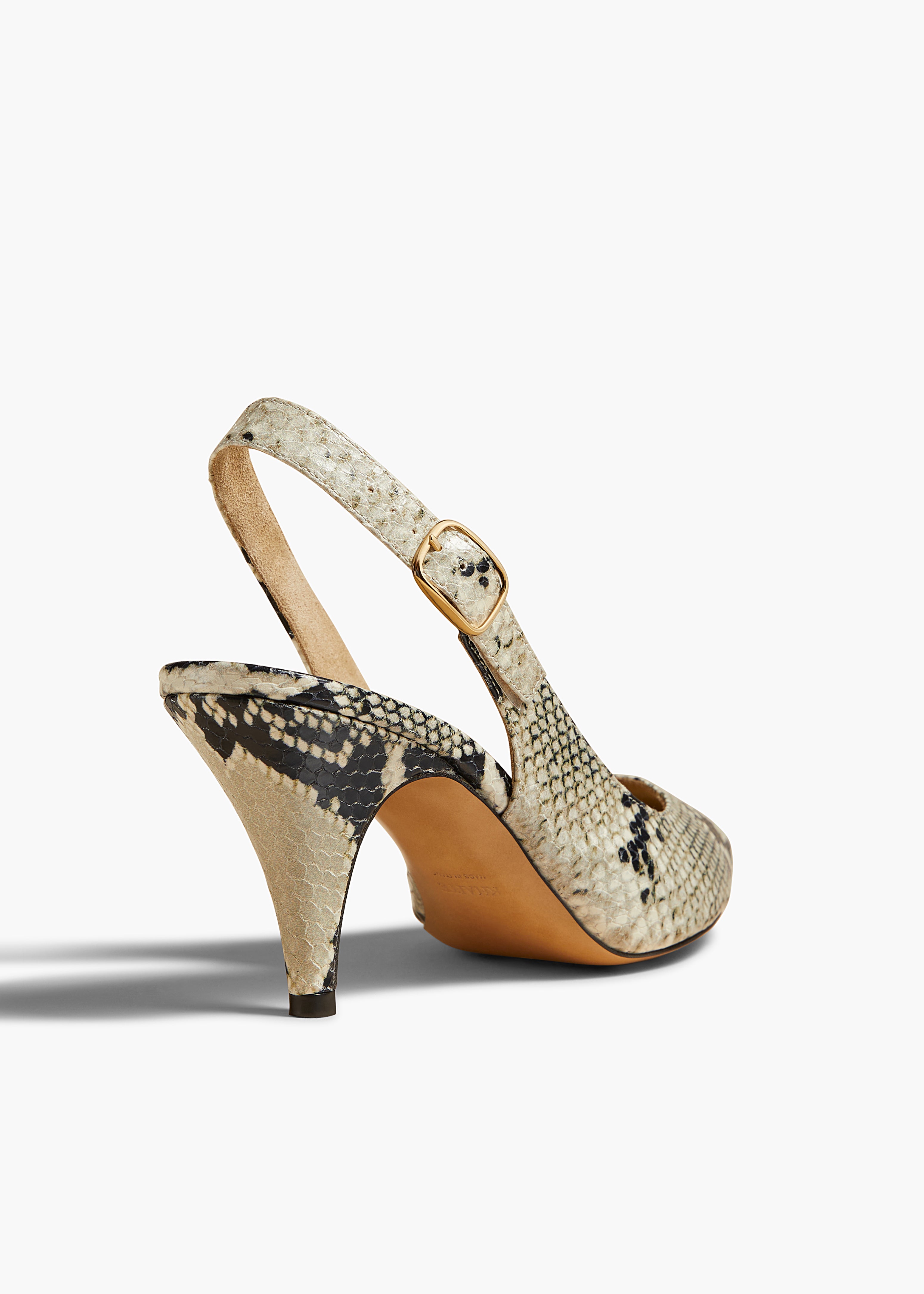 RIVER SLINGBACK PUMP IN NATURAL PYTHON DETAILED VIEW 2