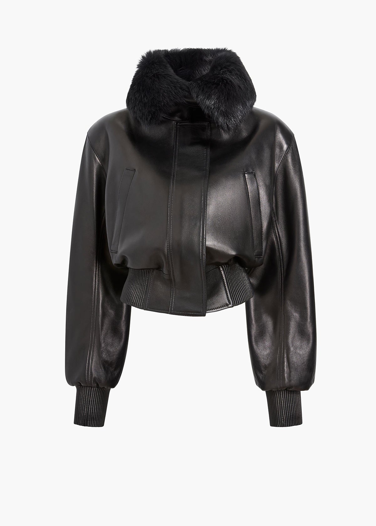 ROCCO JACKET W SHEARLING COLLAR BLACK 62651012 200 GHOST