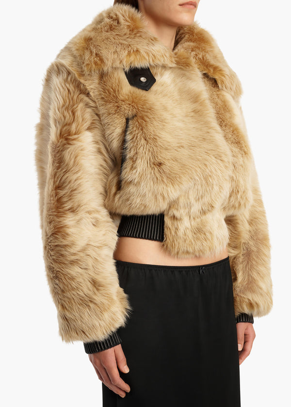 Rocco Jacket in Golden Rye Shearling