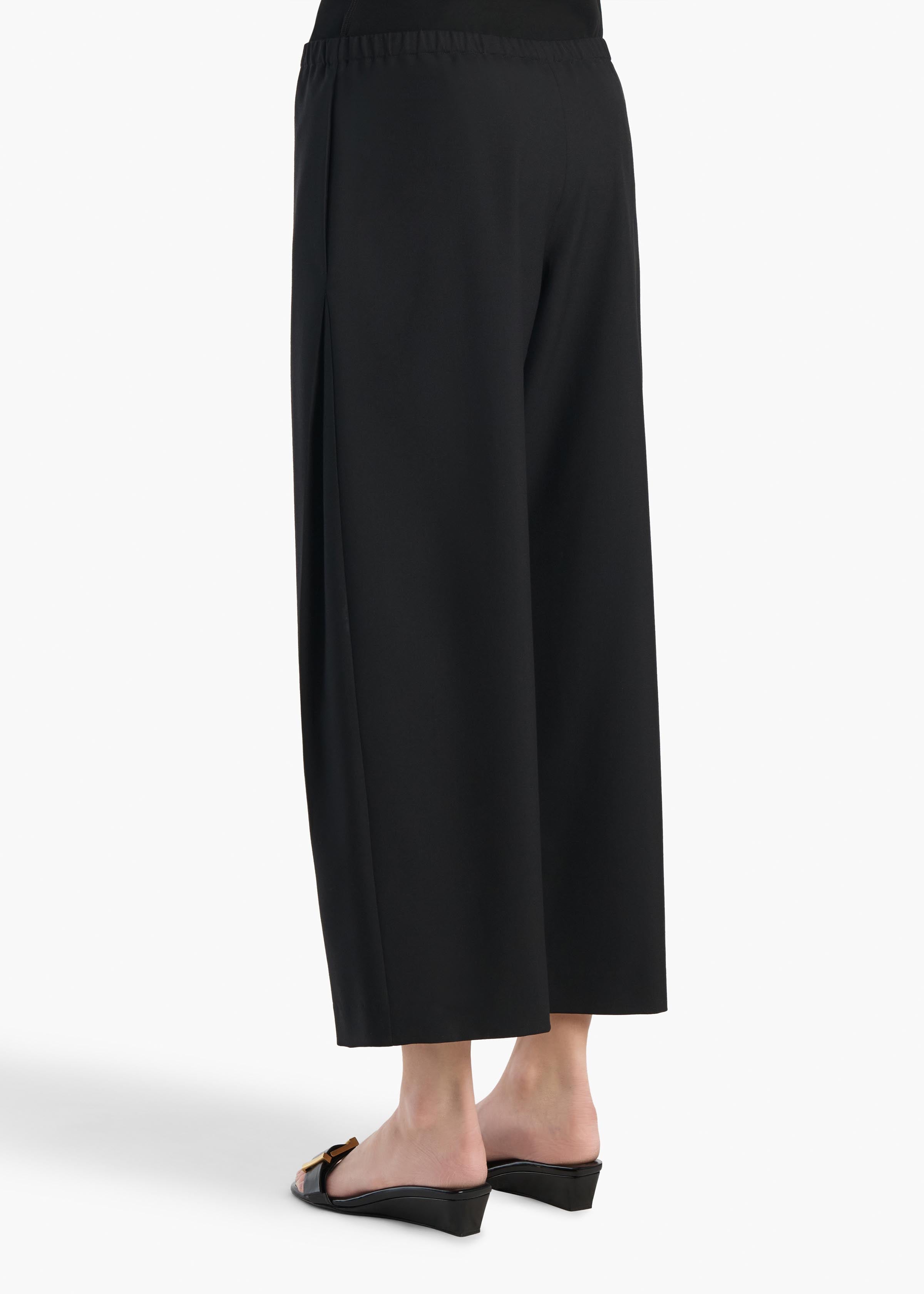 Roma Pant in Black Wool