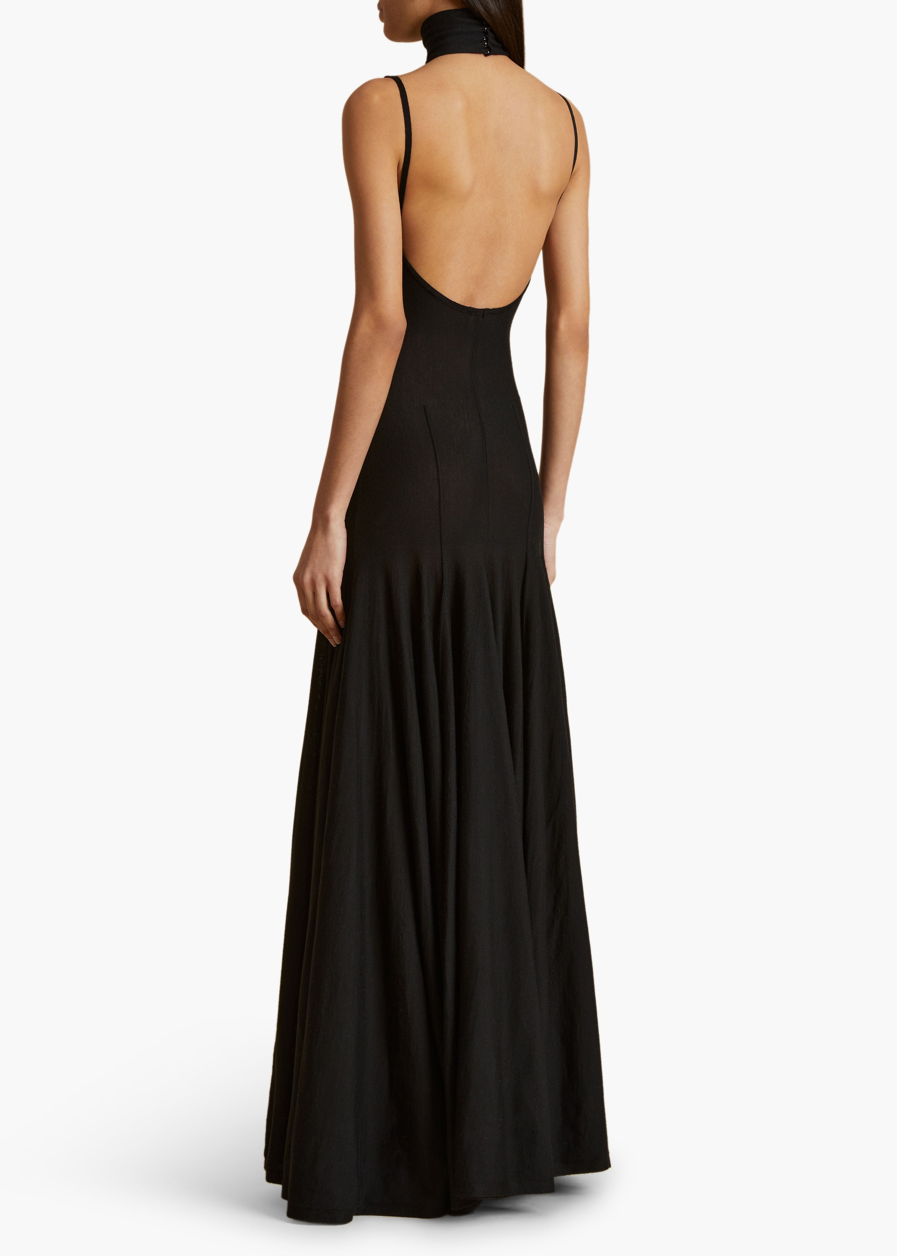 The Romee Dress in Black BACK VIEW