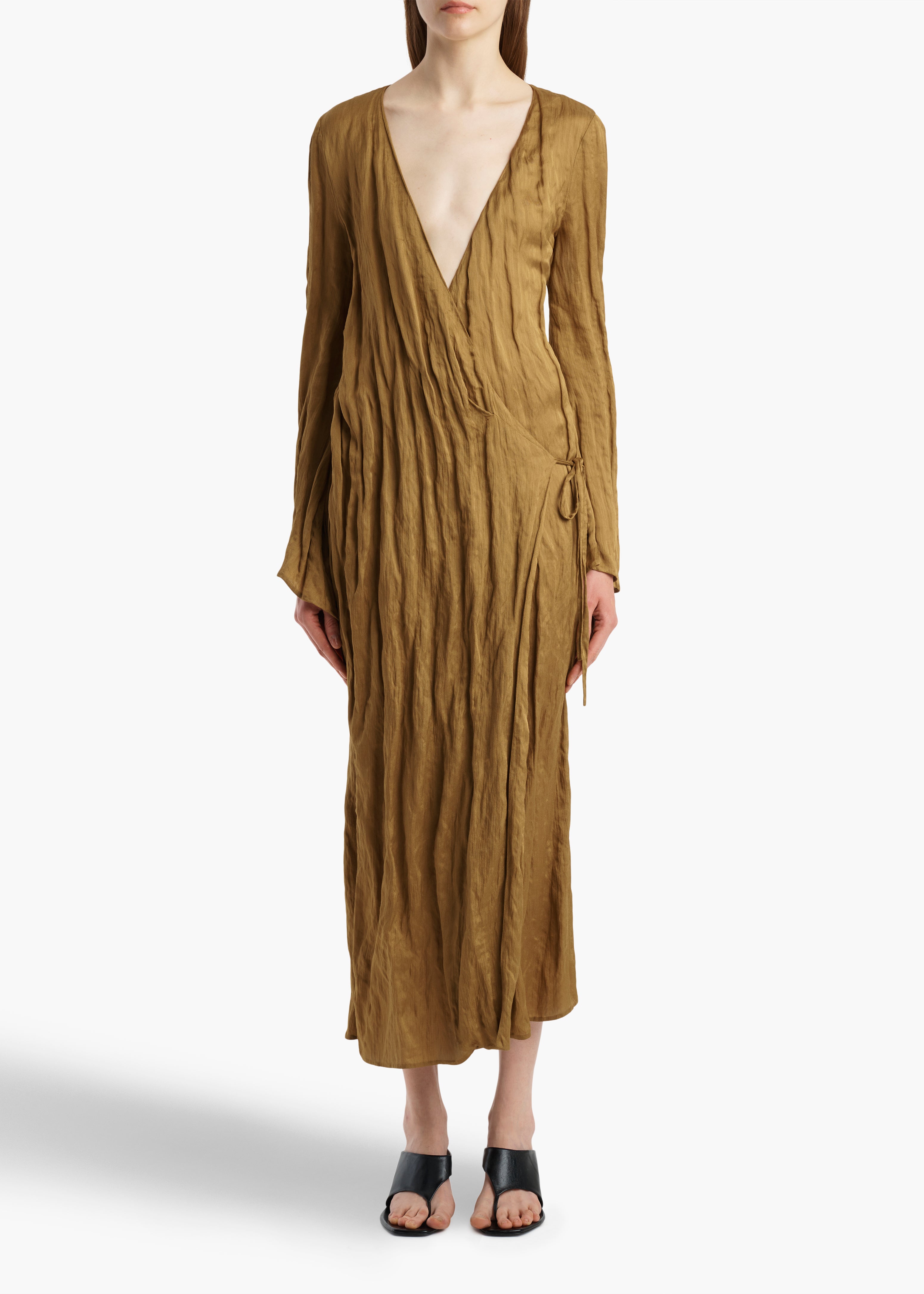 KHAITE  - Rommi Dress in Golden Ochre