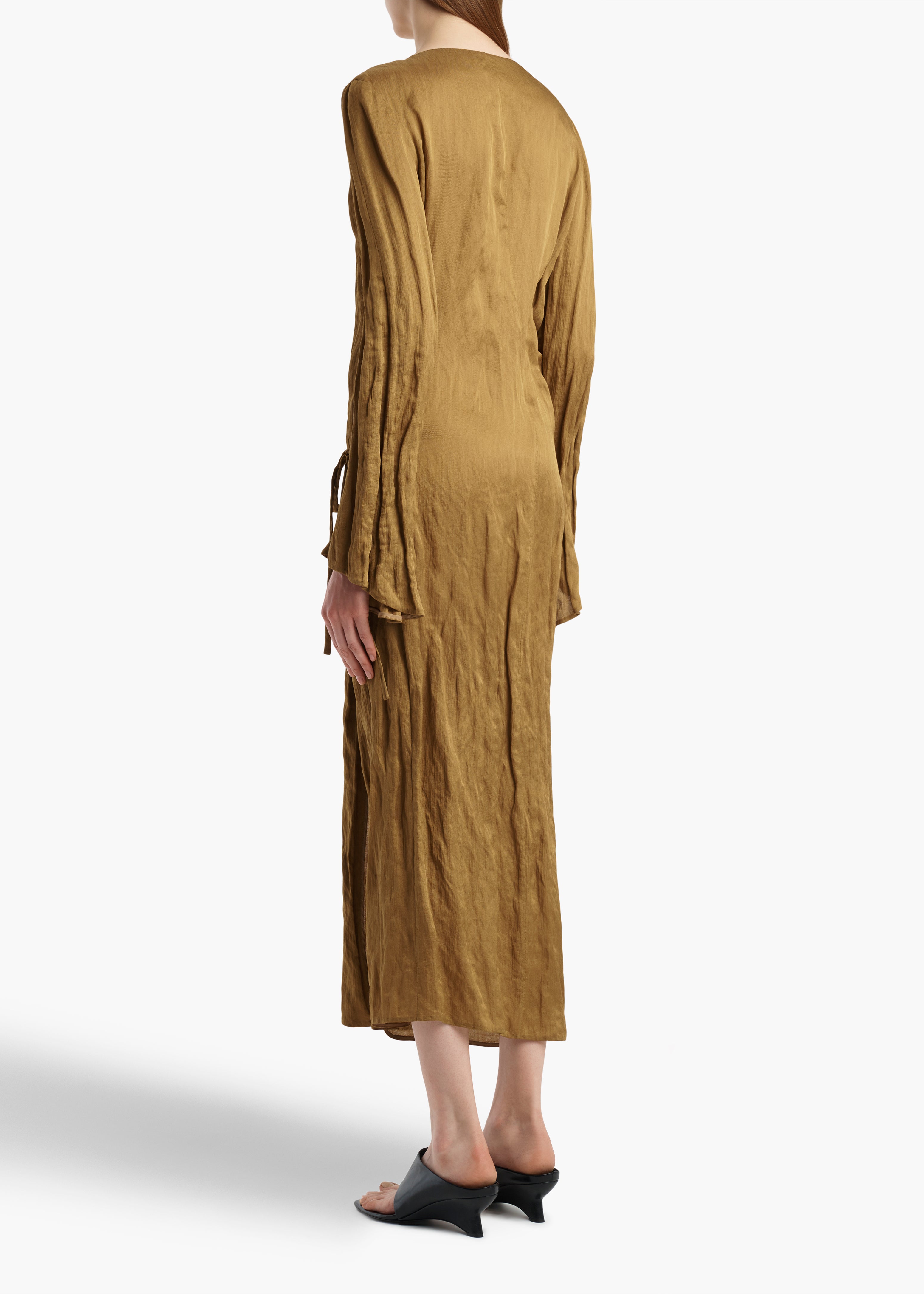 KHAITE  - Rommi Dress in Golden Ochre