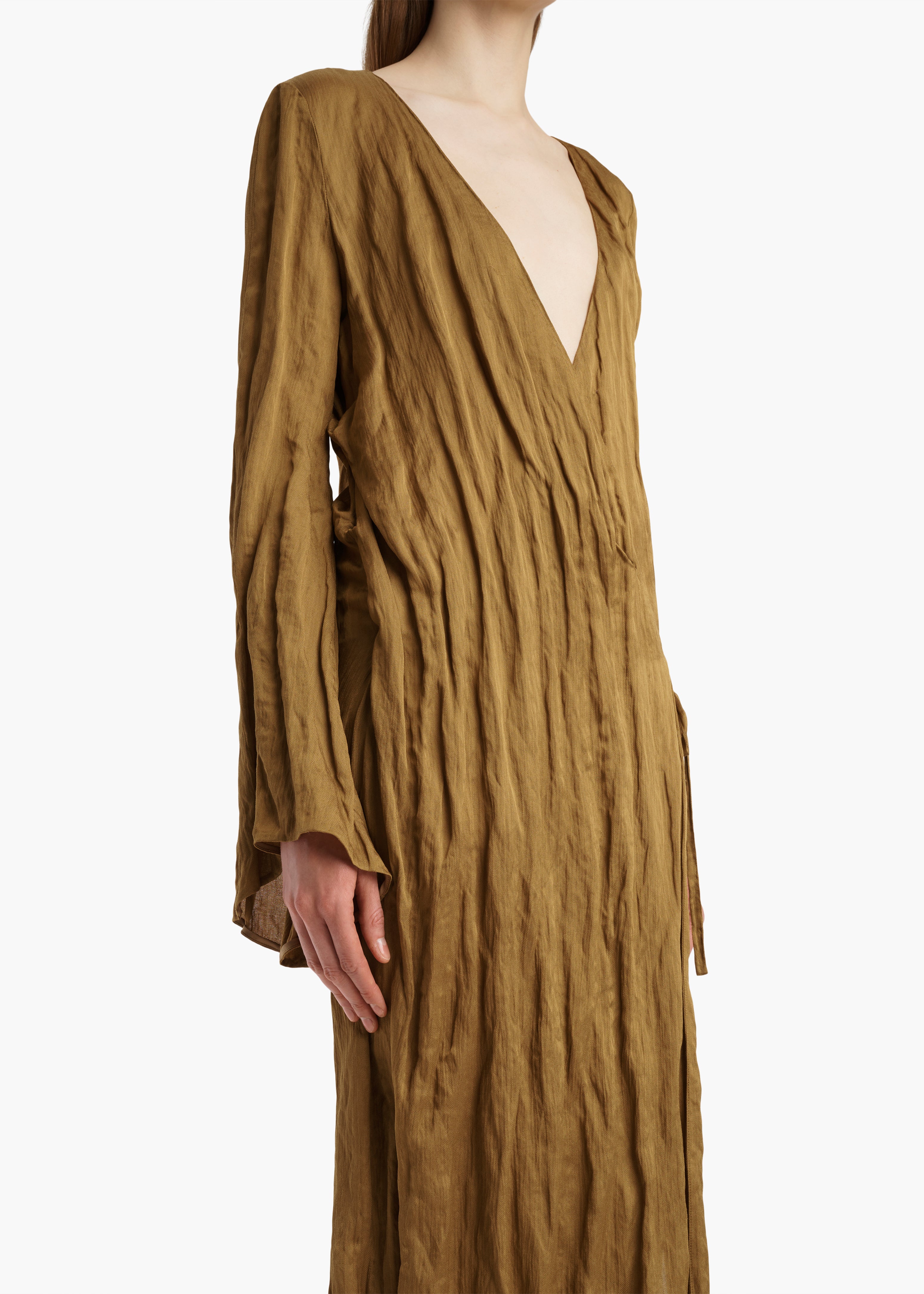 KHAITE  - Rommi Dress in Golden Ochre