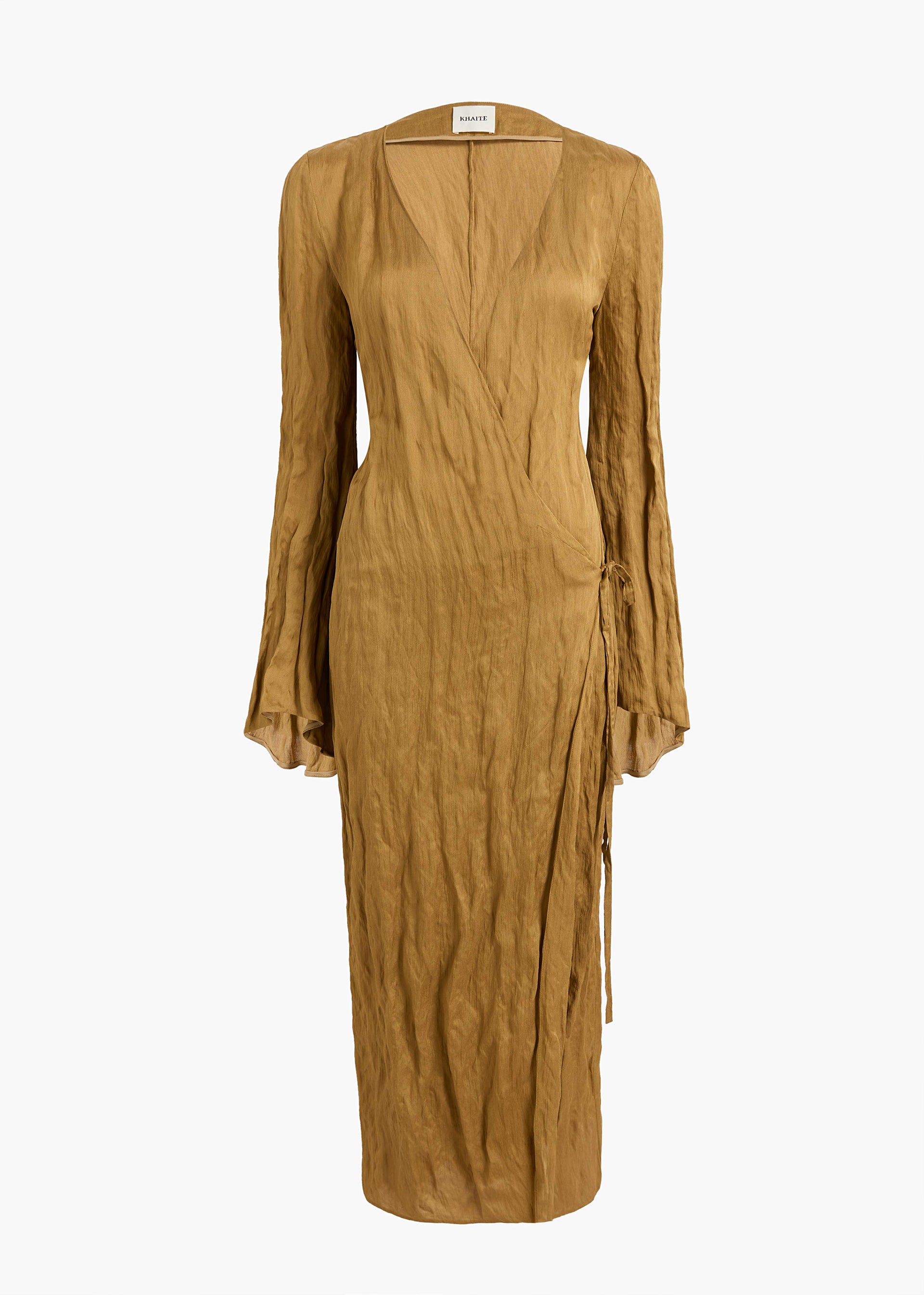 KHAITE Exclusive Rommi Dress in Golden Ochre - Golden Ochre Designer Dress - Size: 2 KHAITE Exclusive Rommi Dress in Golden Ochre - Golden Ochre Designer Dress - Size: 2