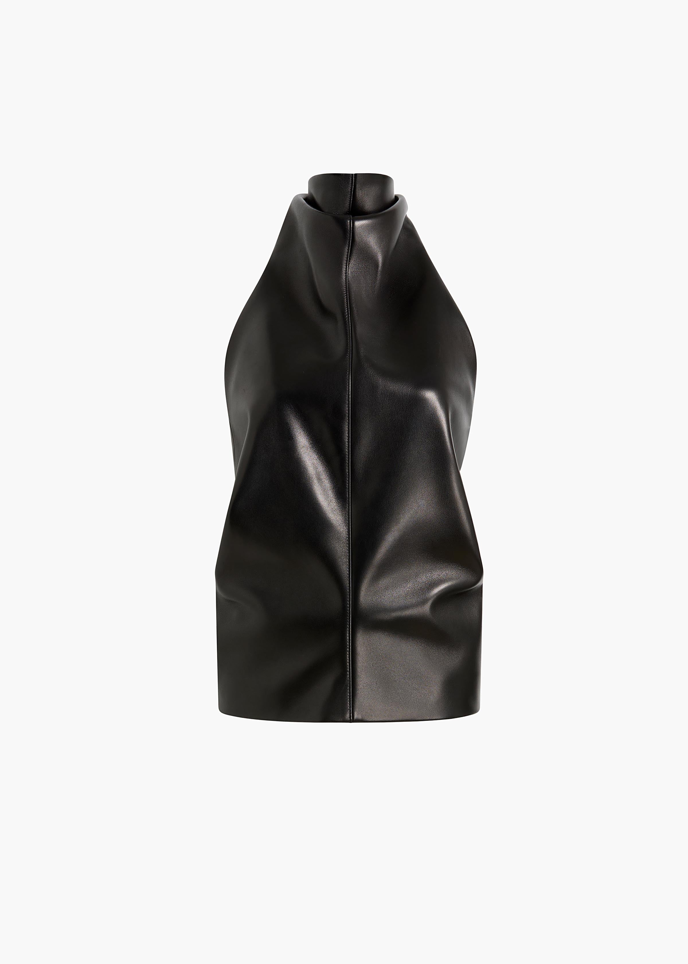 KHAITE - Rone Top in Black Leather