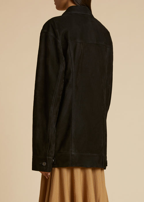 The Ross Jacket in Black Suede