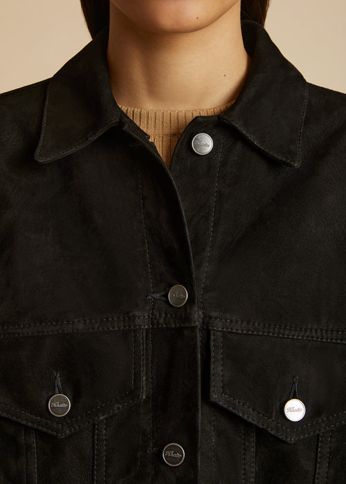 The Ross Jacket in Black Suede