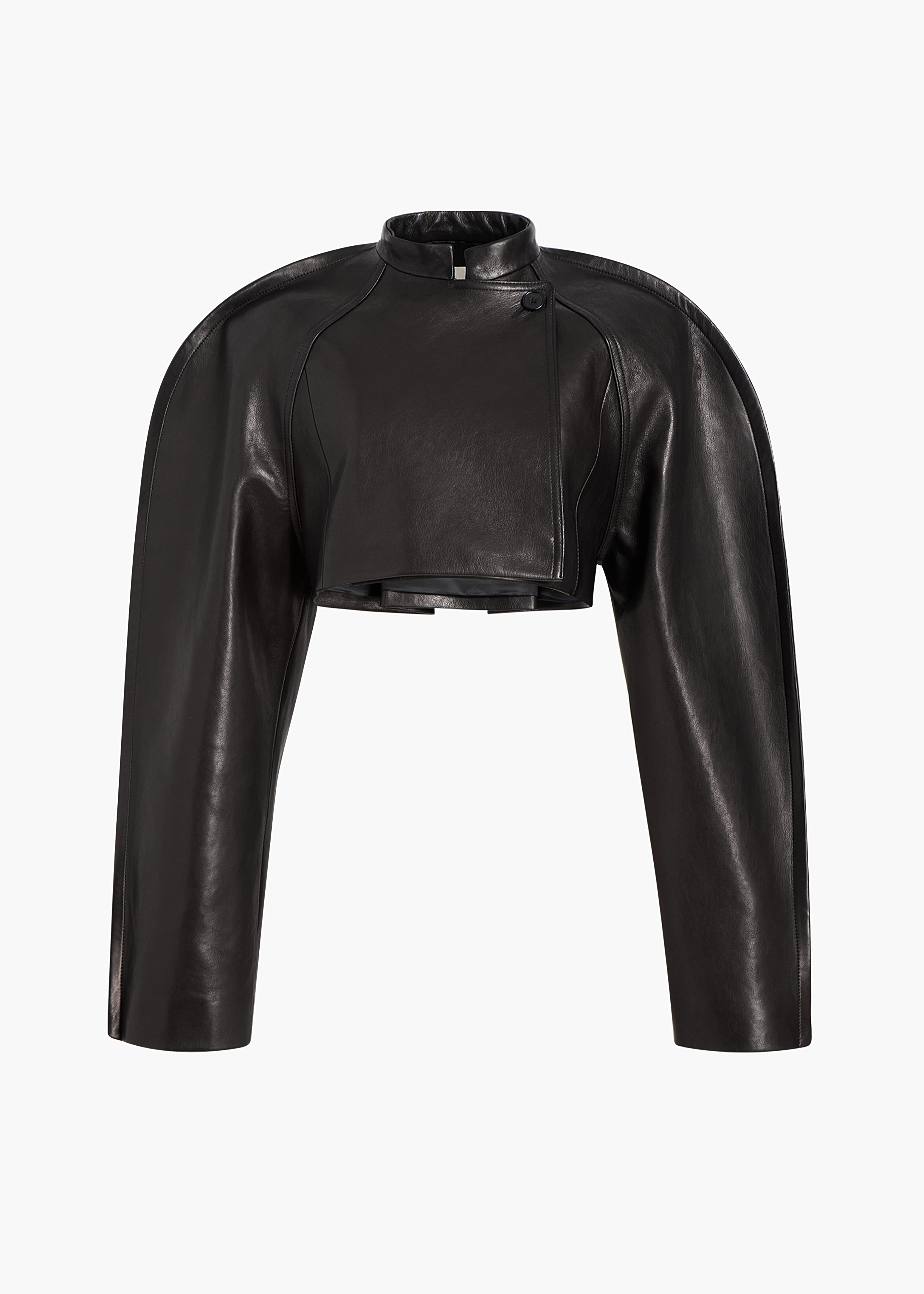 ROTHA JACKET IN BLACK LEATHER FLAT VIEW