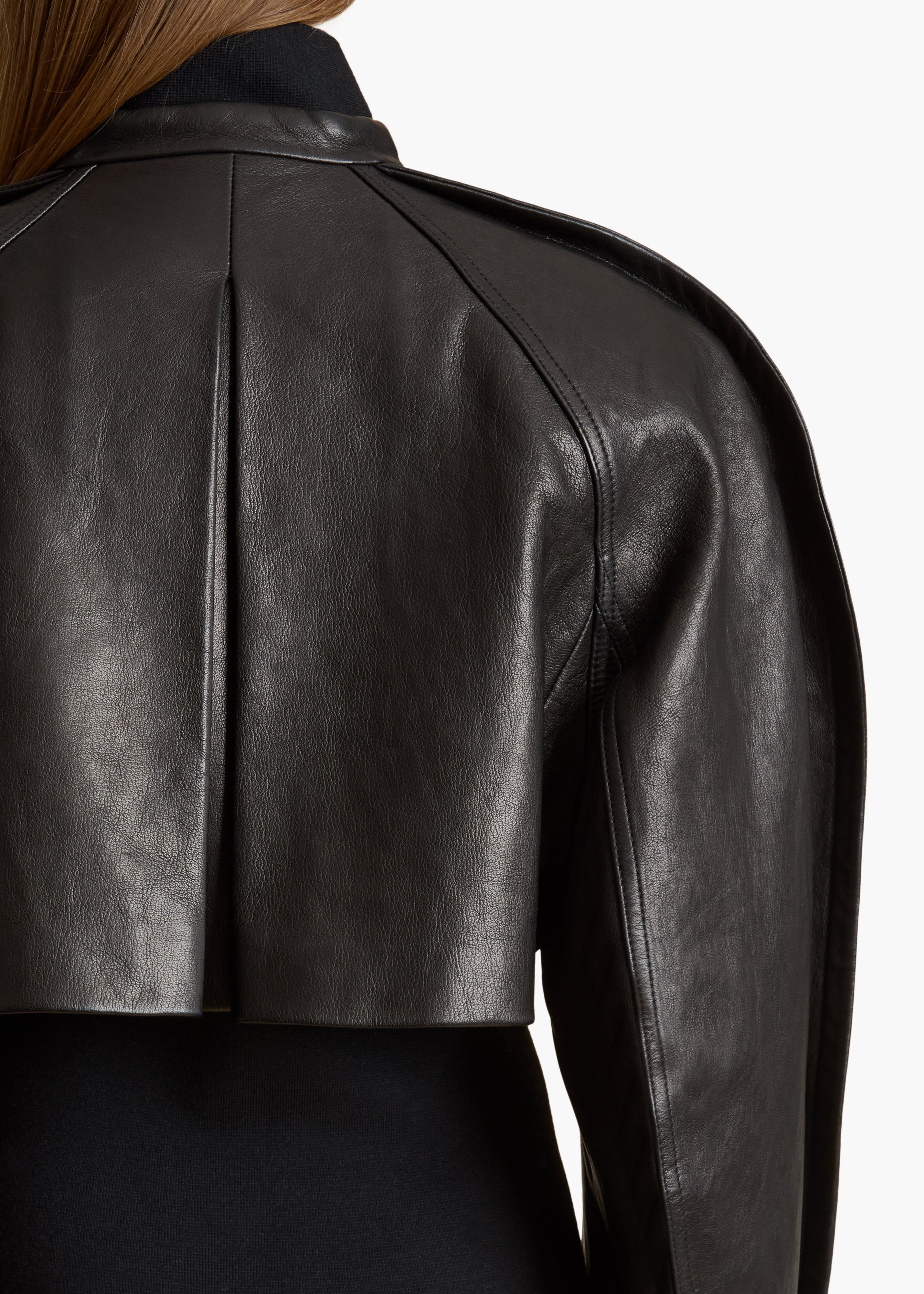 ROTHA JACKET IN BLACK LEATHER DETAILED VIEW 2