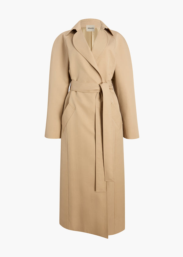 ROTH COAT IN BEIGE FLAT VIEW