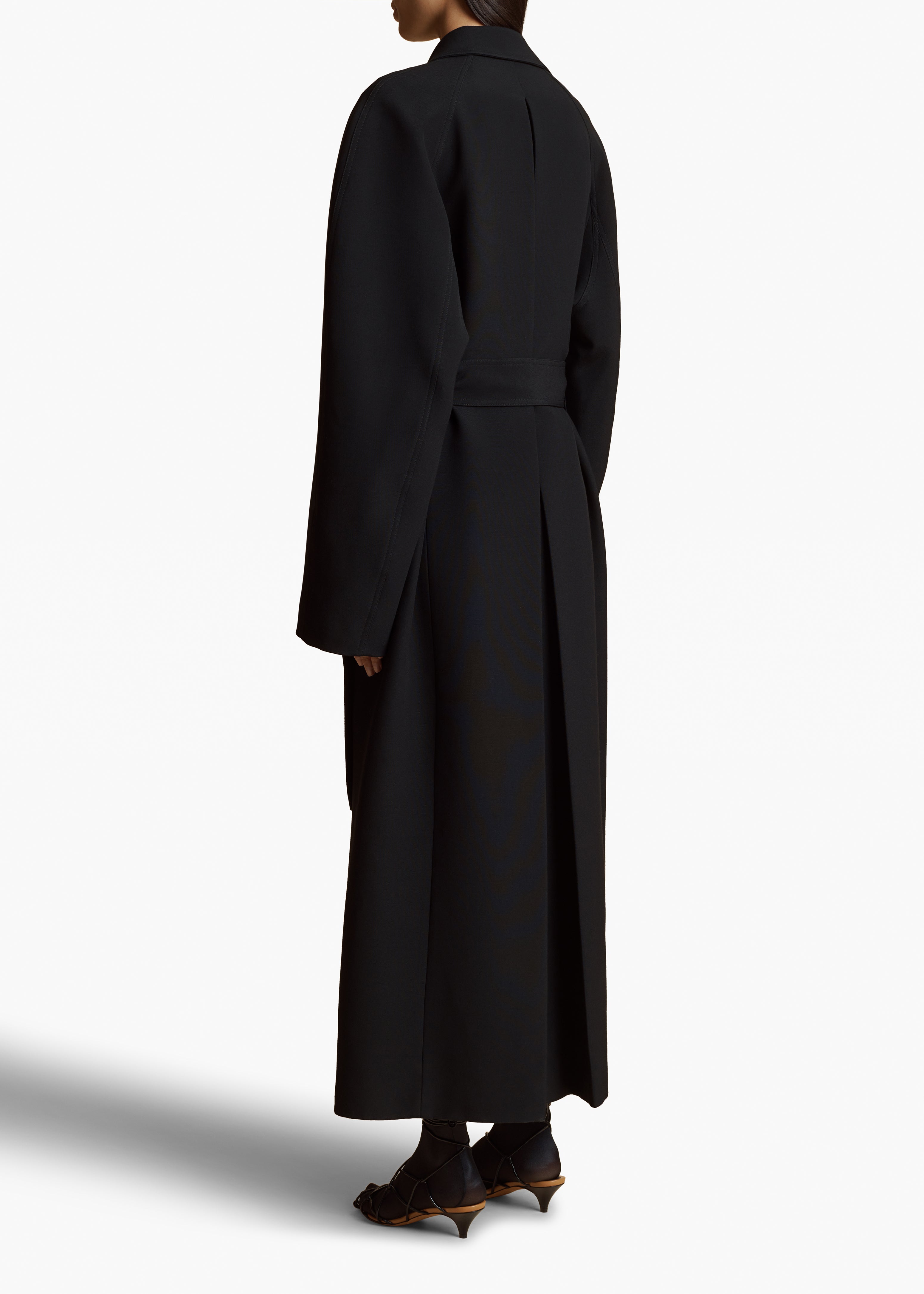 ROTH COAT IN BLACK BACK VIEW