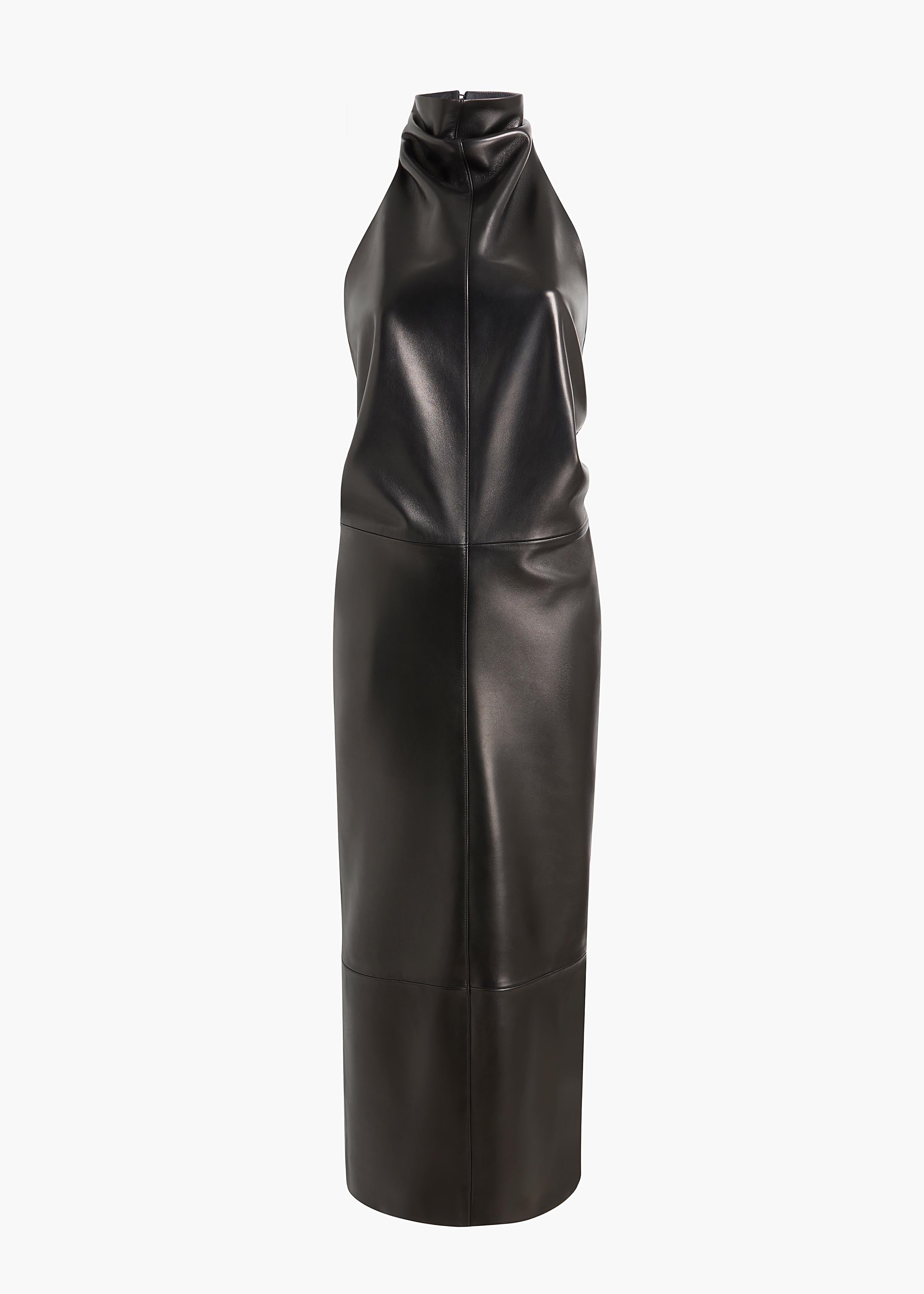 ROXANNE DRESS BLACK LEATHER 56501012 200 GHOST