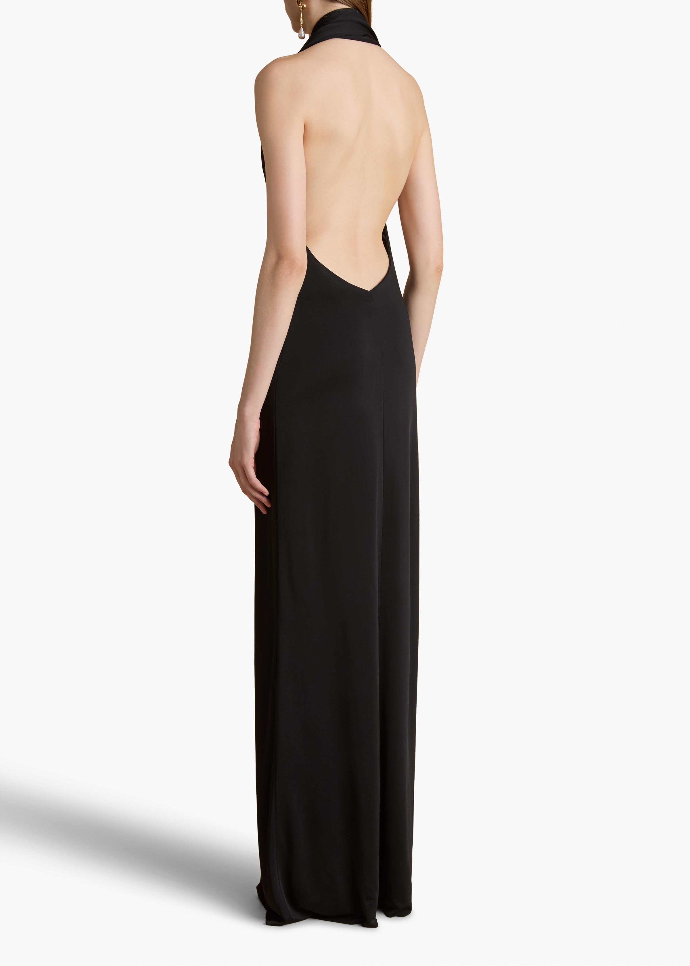 Roza Dress in Black BACK VIEW