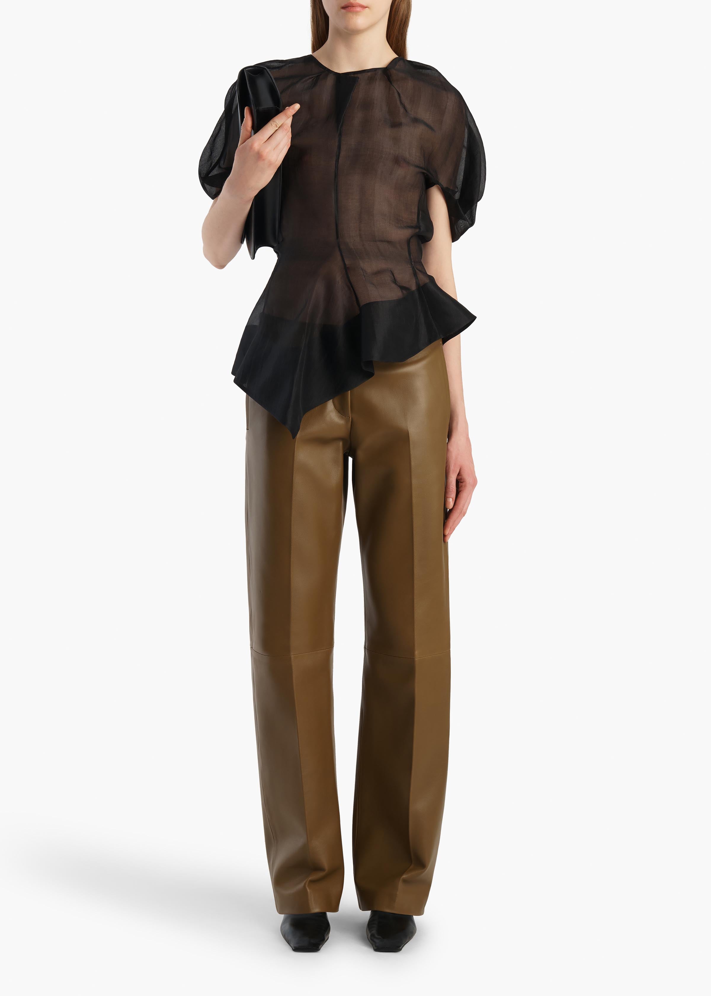 Rumi Top in Black Silk