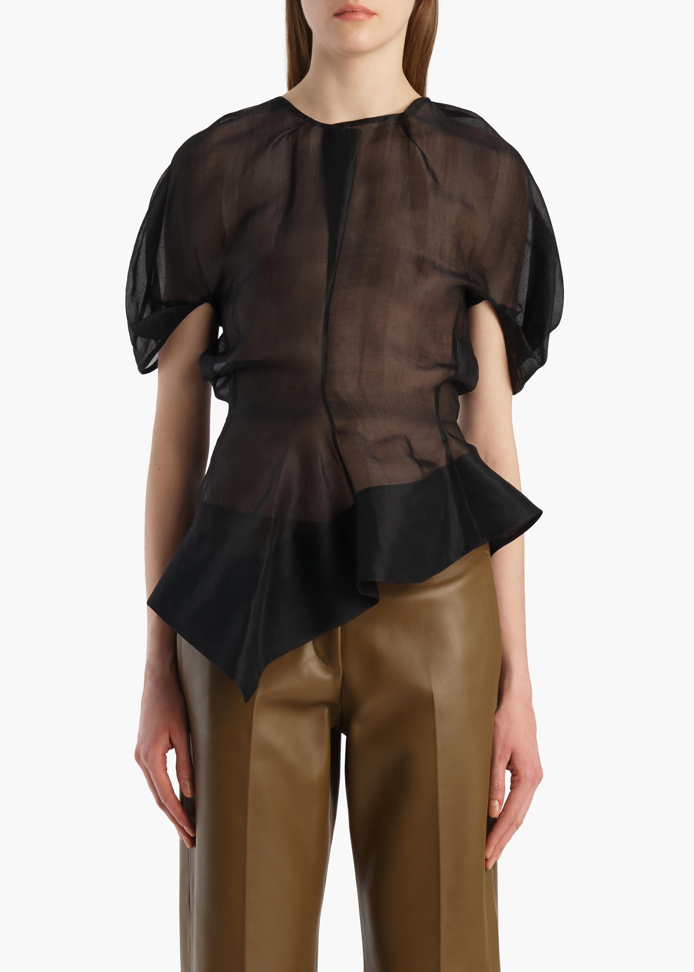 Rumi Top in Black Silk – KHAITE
