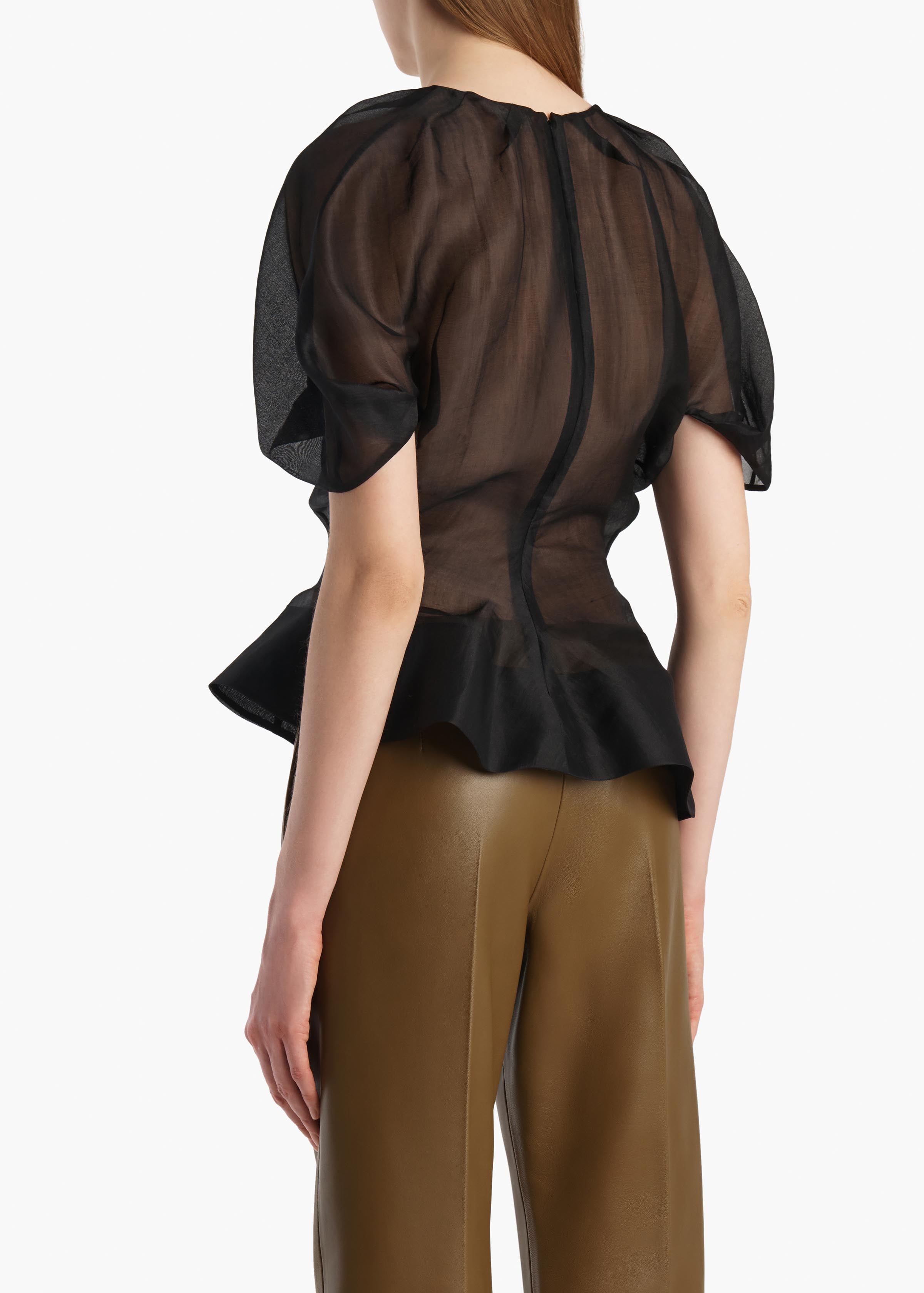 Rumi Top in Black Silk