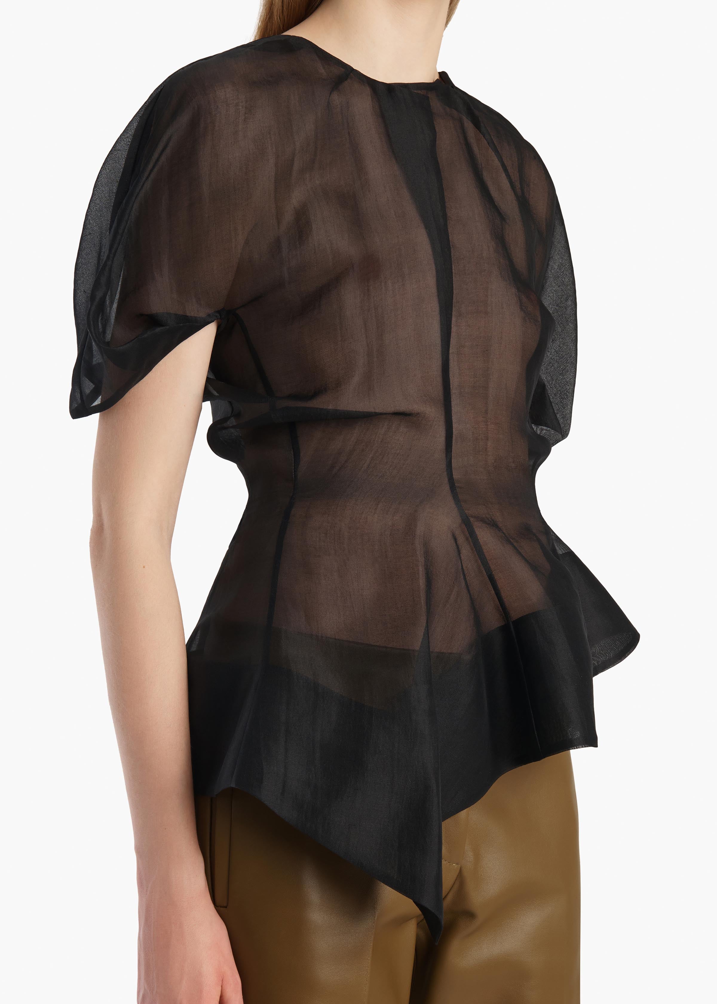 Rumi Top in Black Silk
