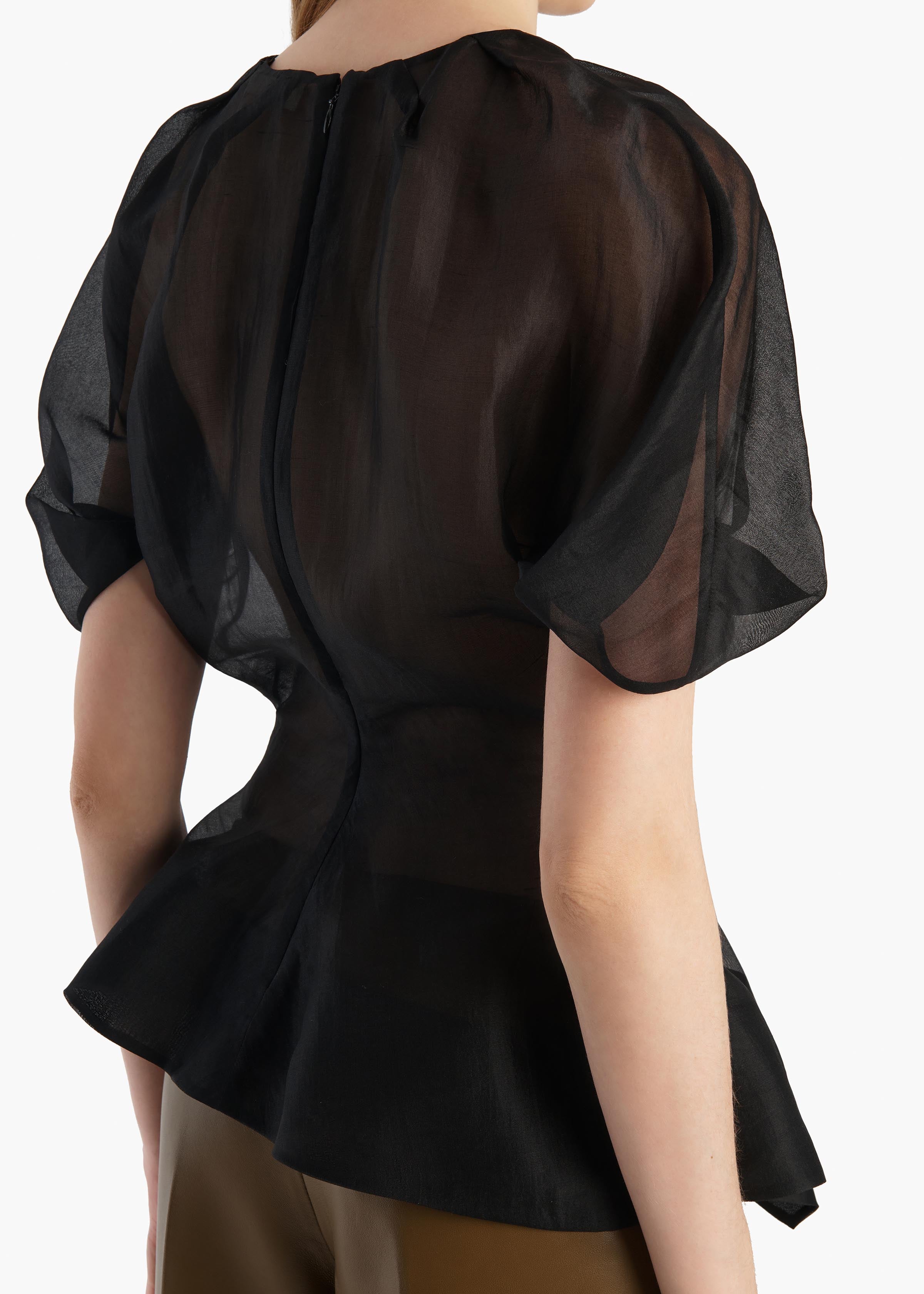 Rumi Top in Black Silk – KHAITE