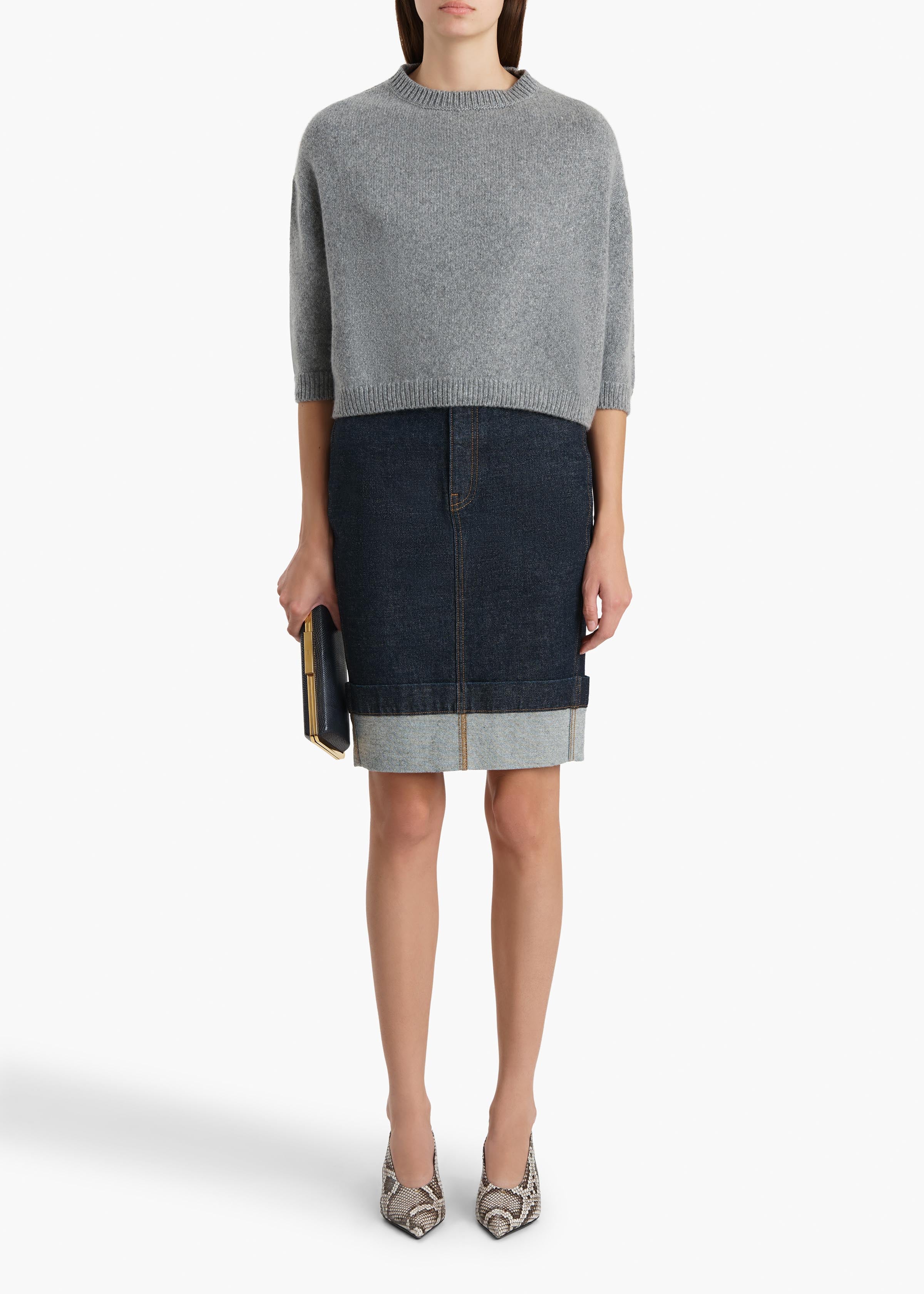 Sabina Sweater in Fog – KHAITE