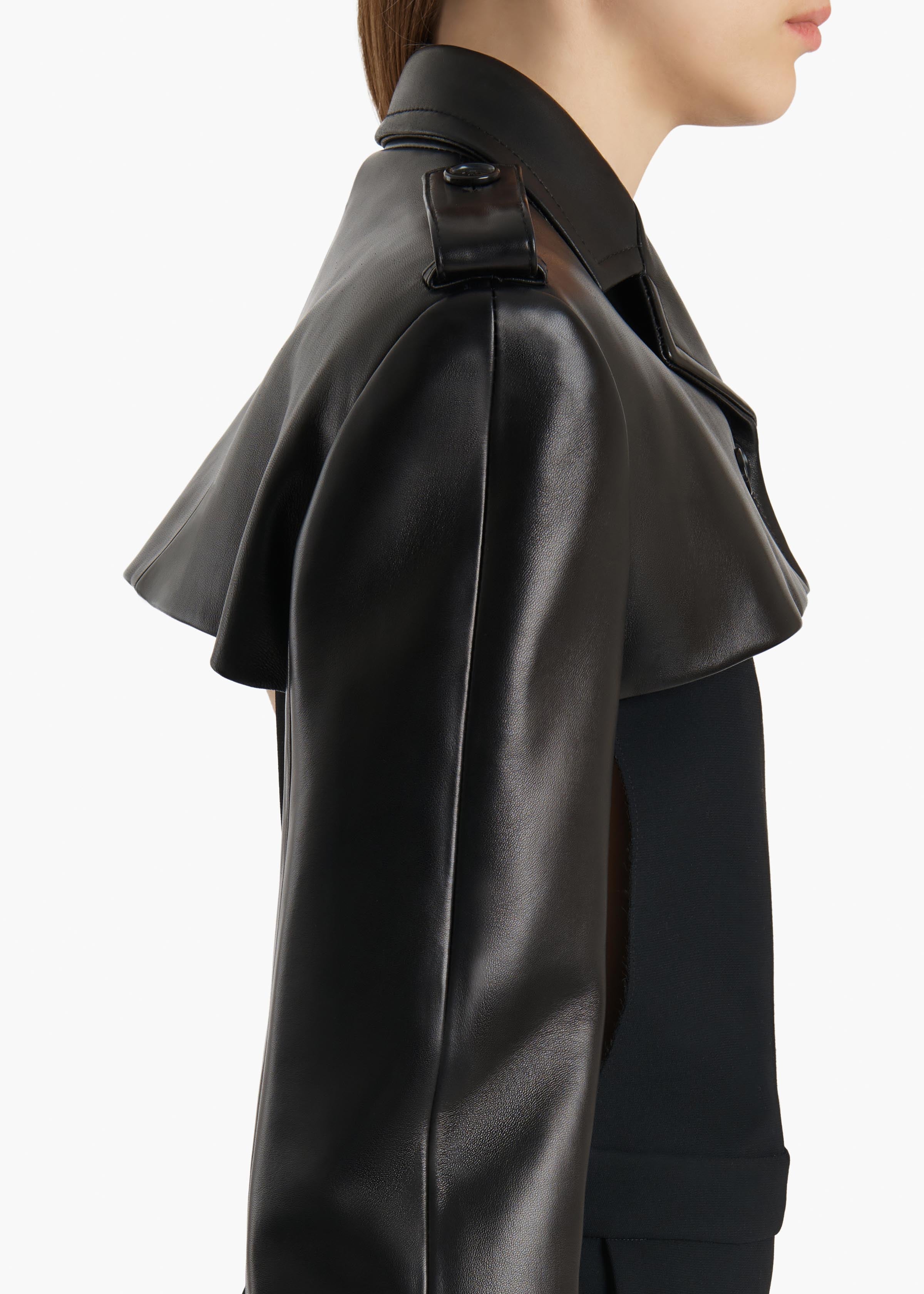 Sadran Jacket in Black Leather