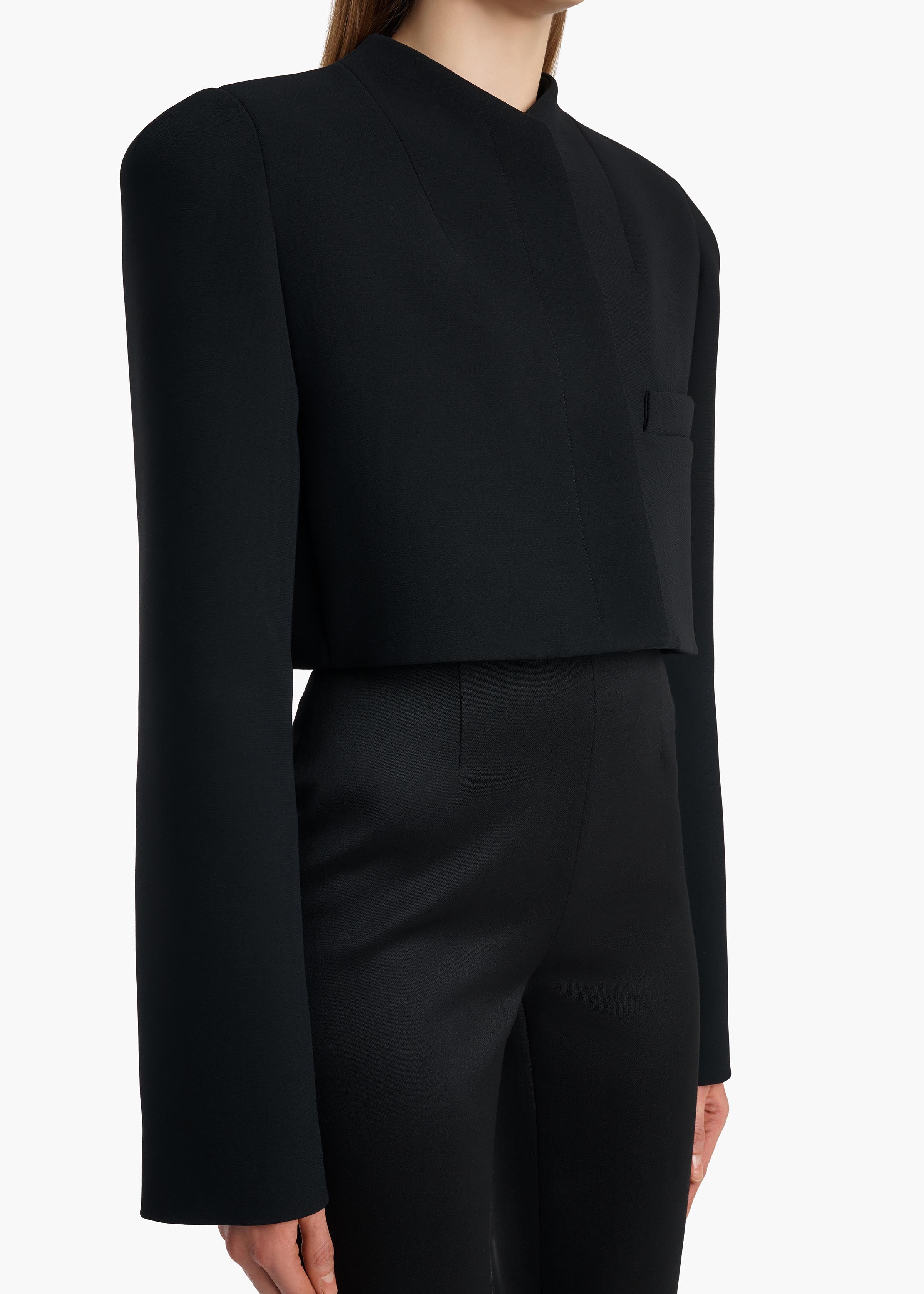 KHAITE  - Samo Jacket in Black Crepe