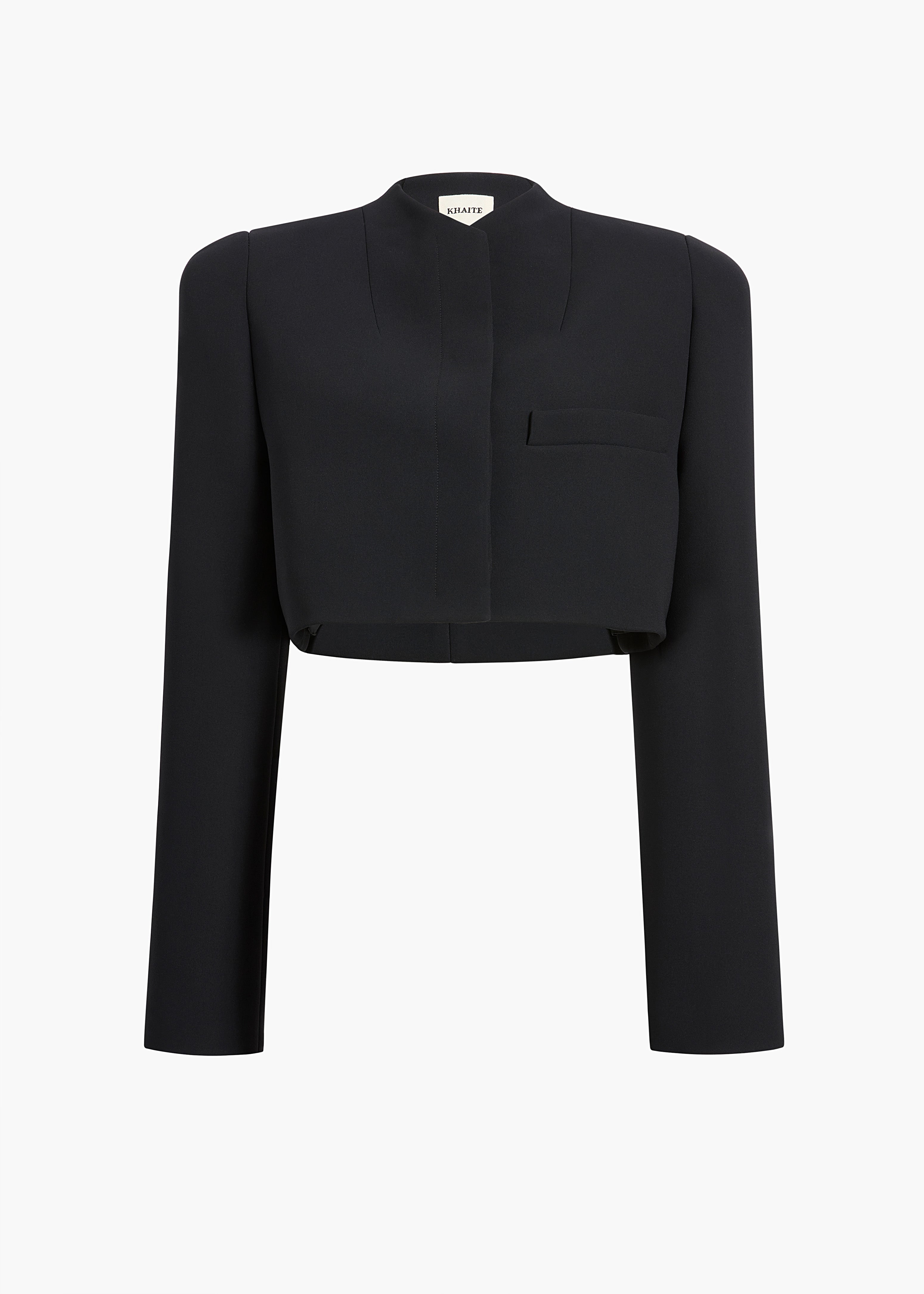 KHAITE  - Samo Jacket in Black Crepe