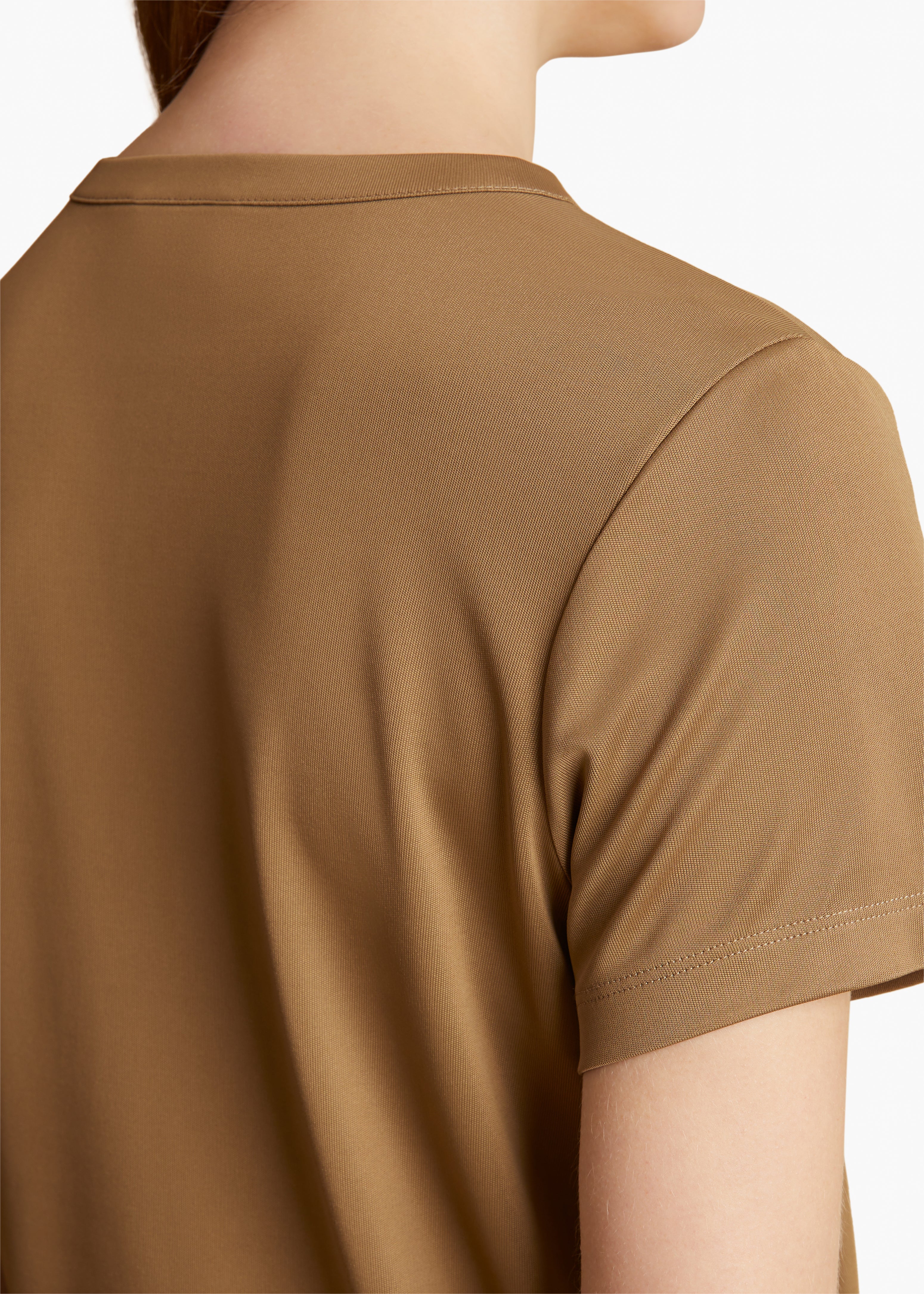 SAMSON T-SHIRT IN TOFFEE DETAILED VIEW 1