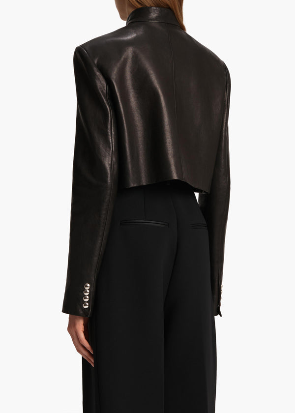 Samuelson Jacket in Black Leather BACK VIEW