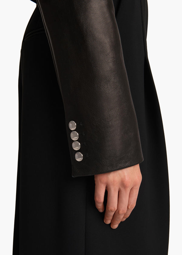 Samuelson Jacket in Black Leather DETAILED VIEW 2